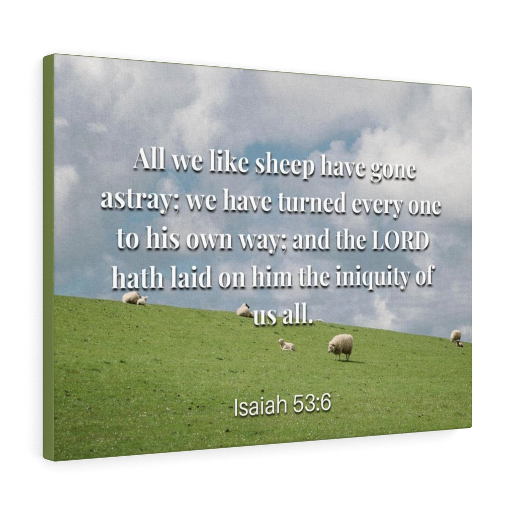 Scripture Walls Own Way Isaiah 53:6 Bible Verse Canvas Christian Wall Art Ready to Hang Unframed-Express Your Love Gifts