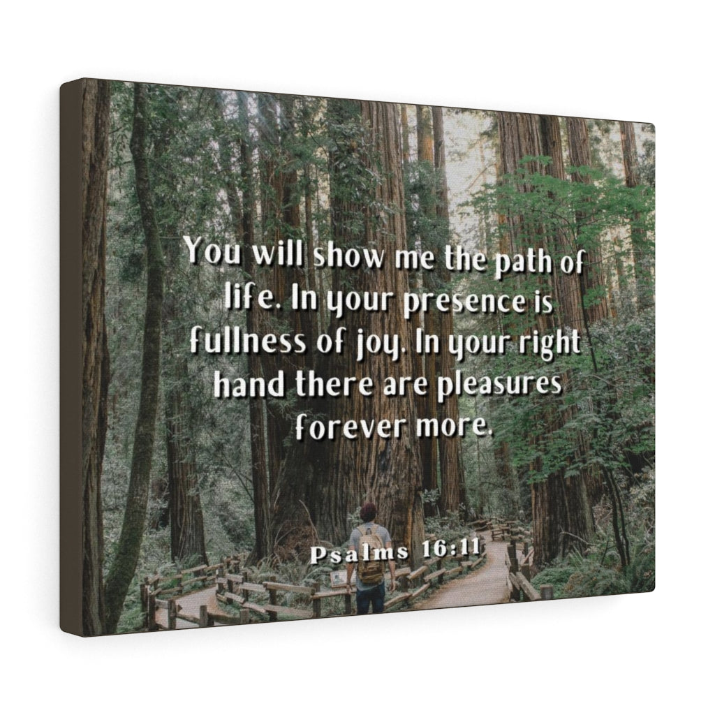 Scripture Walls Path Of Life Psalms 16:11 Bible Verse Canvas Christian Wall Art Ready to Hang Unframed-Express Your Love Gifts