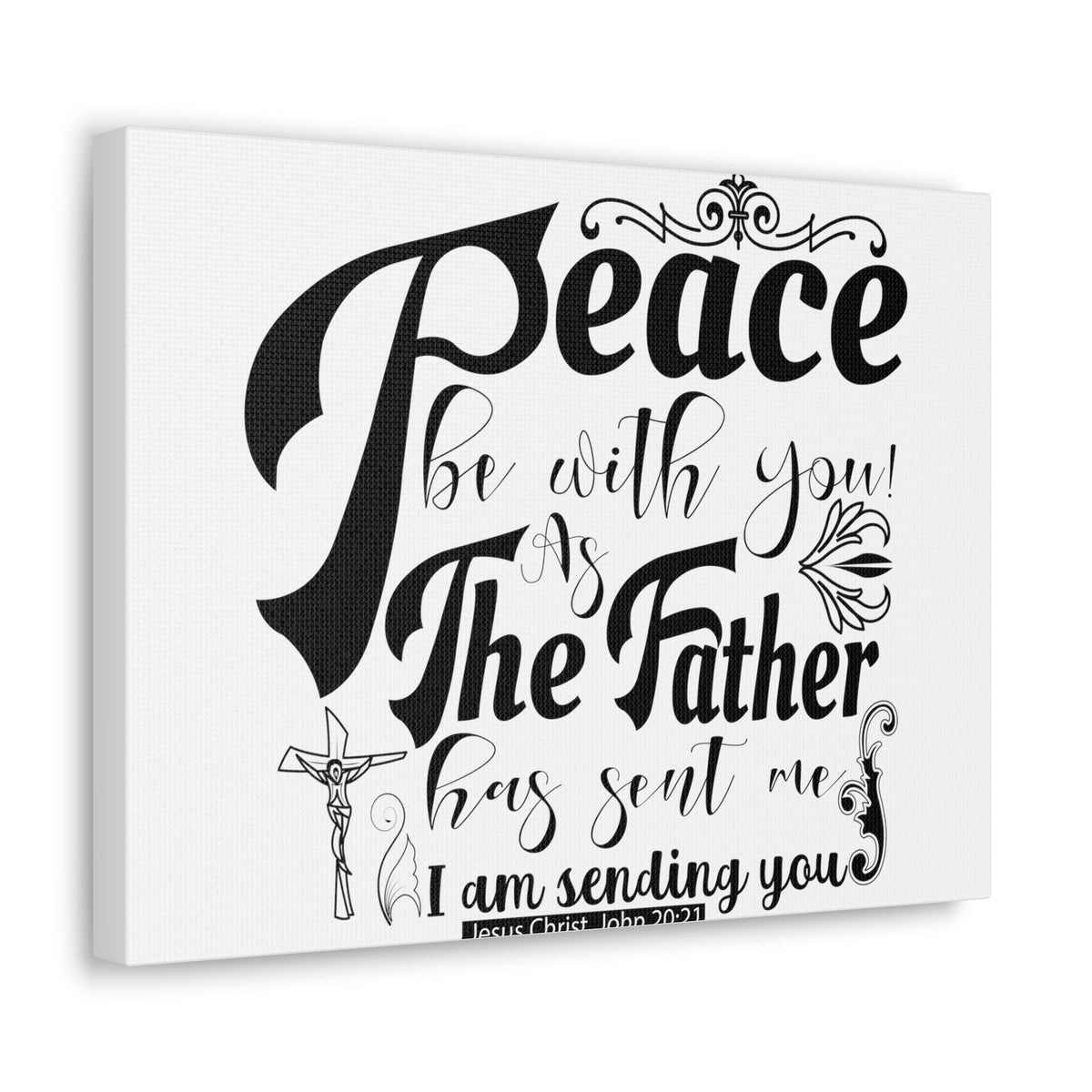 Scripture Walls Peace Be With John 20:21 Christian Wall Art Print Ready to Hang Unframed-Express Your Love Gifts