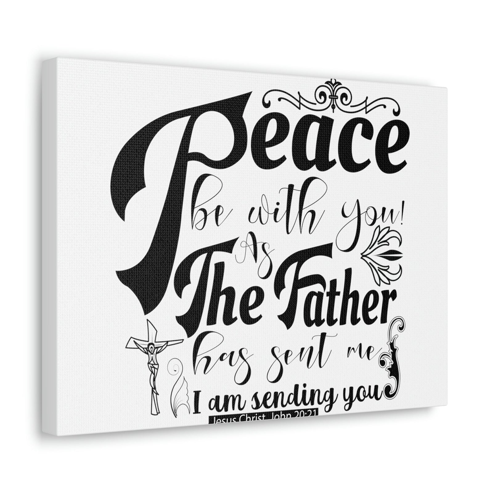 Scripture Walls Peace Be With John 20:21 Christian Wall Art Print Ready to Hang Unframed-Express Your Love Gifts