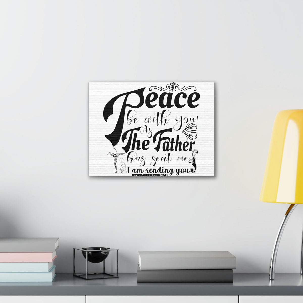 Scripture Walls Peace Be With John 20:21 Christian Wall Art Print Ready to Hang Unframed-Express Your Love Gifts