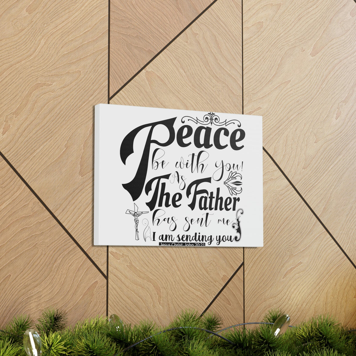 Scripture Walls Peace Be With John 20:21 Christian Wall Art Print Ready to Hang Unframed-Express Your Love Gifts