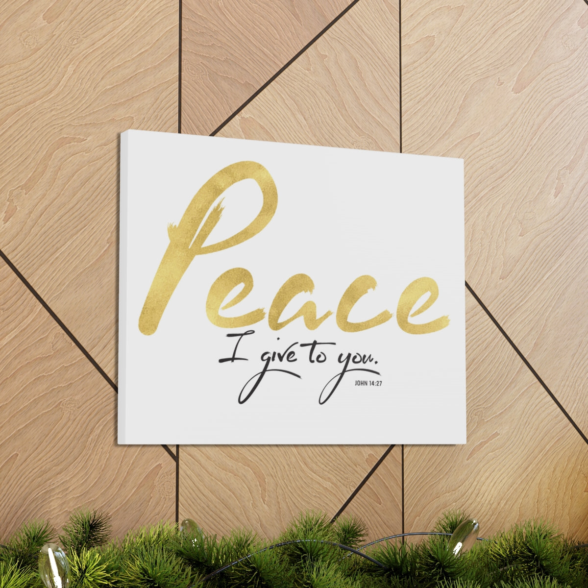 Scripture Walls Peace I Give To You John 14:27 Bible Verse Canvas Christian Wall Art Ready to Hang Unframed-Express Your Love Gifts