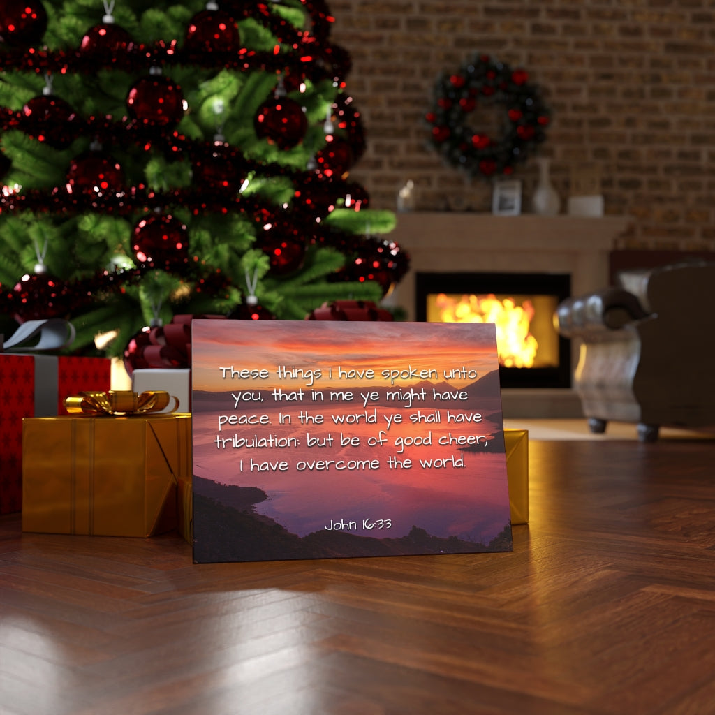 Scripture Walls Peace In The World John 16:33 Bible Verse Canvas Christian Wall Art Ready to Hang Unframed-Express Your Love Gifts