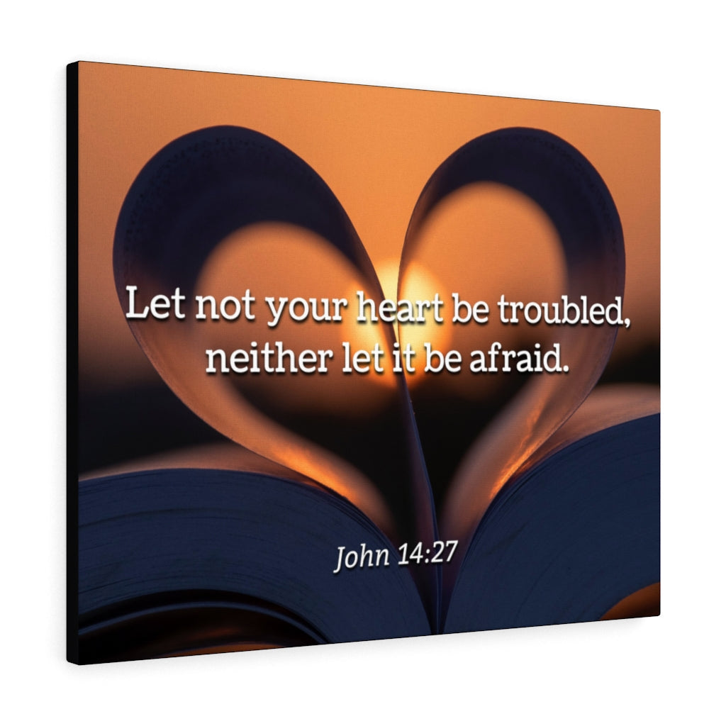 Scripture Walls Peace John 14:27 Bible Verse Canvas Christian Wall Art Ready to Hang Unframed-Express Your Love Gifts