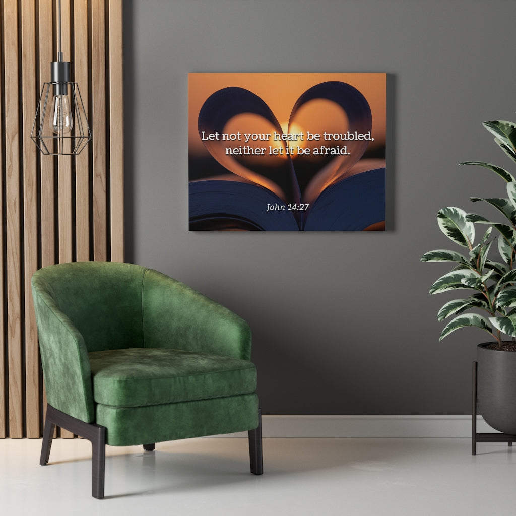 Scripture Walls Peace John 14:27 Bible Verse Canvas Christian Wall Art Ready to Hang Unframed-Express Your Love Gifts