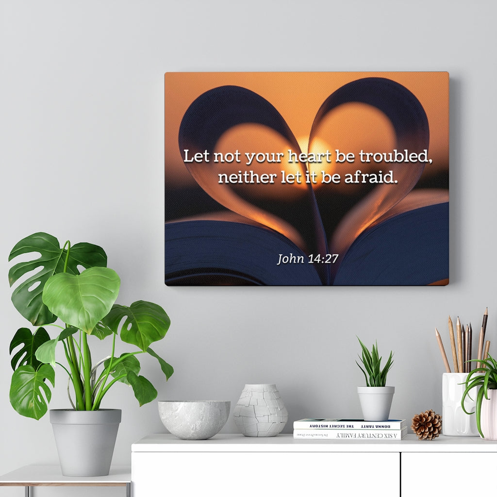 Scripture Walls Peace John 14:27 Bible Verse Canvas Christian Wall Art Ready to Hang Unframed-Express Your Love Gifts