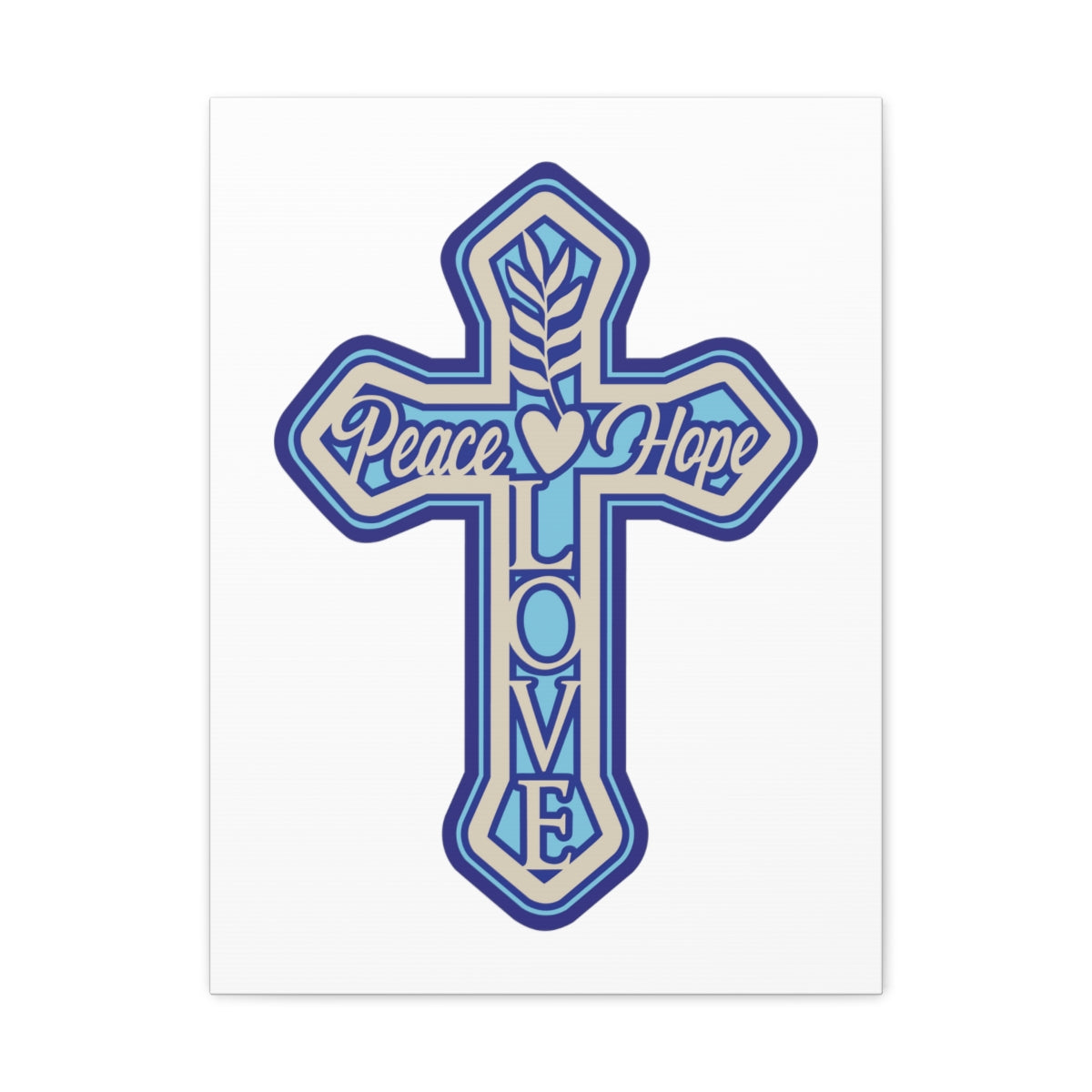 Scripture Walls Peace Love Hope Romans 5:1 Christian Wall Art Print Ready to Hang Unframed-Express Your Love Gifts