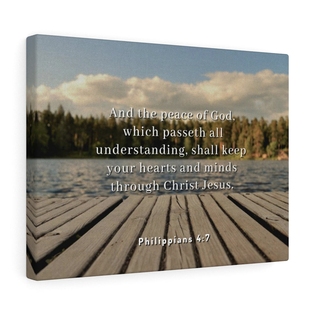 Scripture Walls Peace Of God Philippians 4:7 Bible Verse Canvas Christian Wall Art Ready to Hang Unframed-Express Your Love Gifts