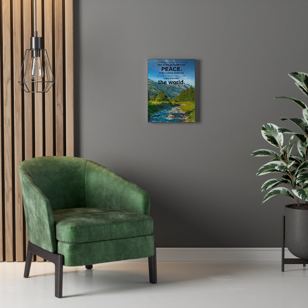 Scripture Walls Peace the World John 16:33 Bible Verse Canvas Christian Wall Art Ready to Hang Unframed-Express Your Love Gifts