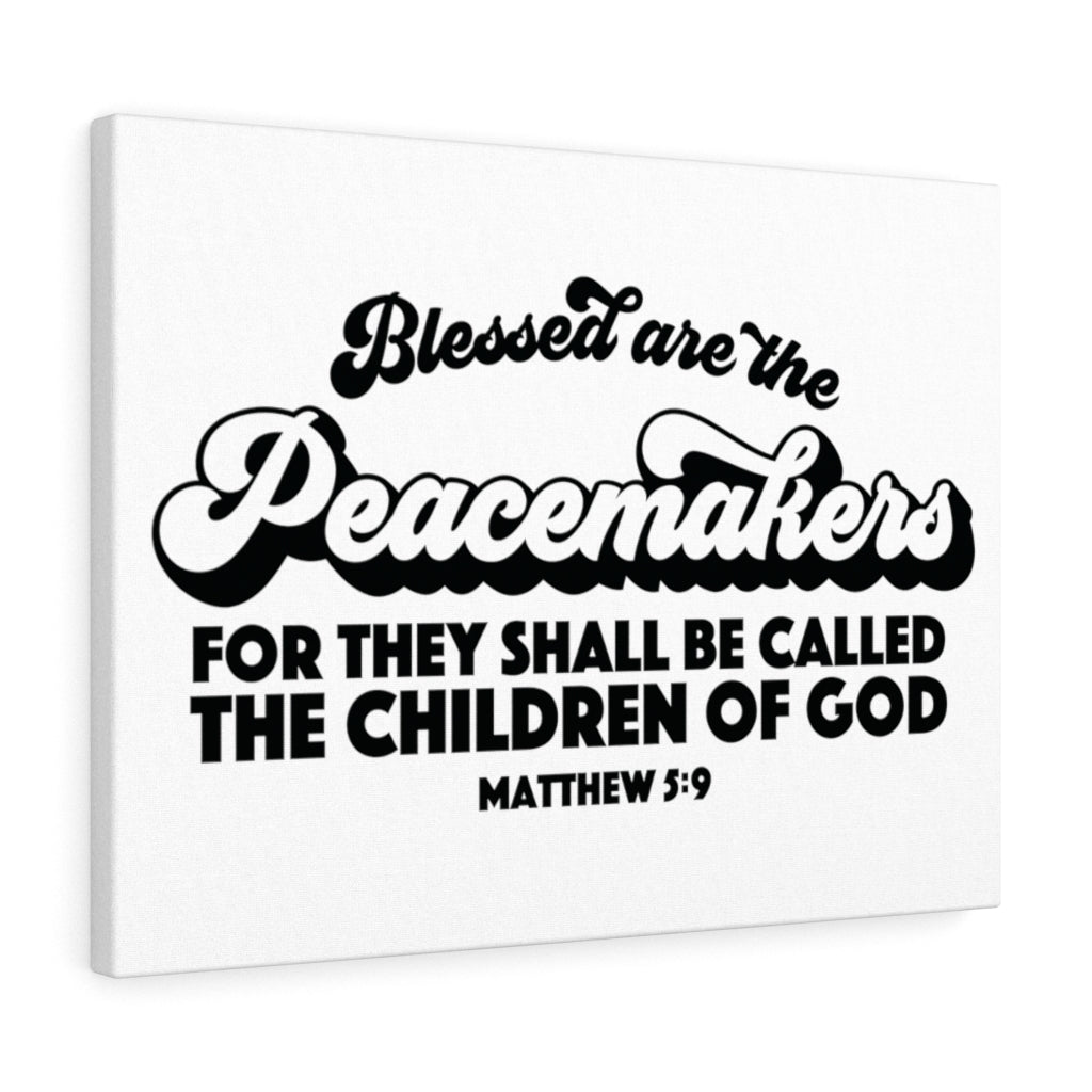 Scripture Walls Peacemakers Matthew 5:9 Bible Verse Canvas Christian Wall Art Ready to Hang Unframed-Express Your Love Gifts