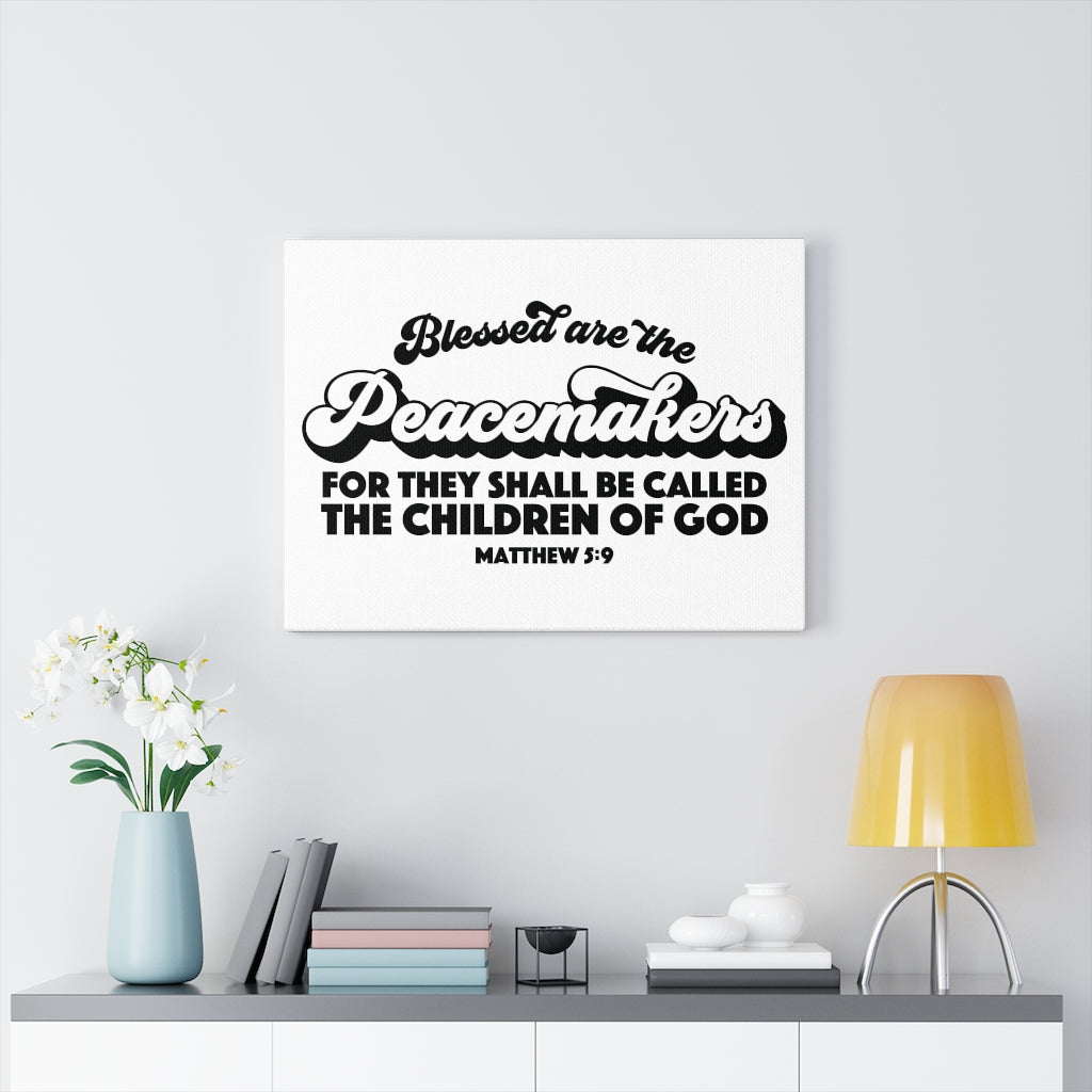 Scripture Walls Peacemakers Matthew 5:9 Bible Verse Canvas Christian Wall Art Ready to Hang Unframed-Express Your Love Gifts