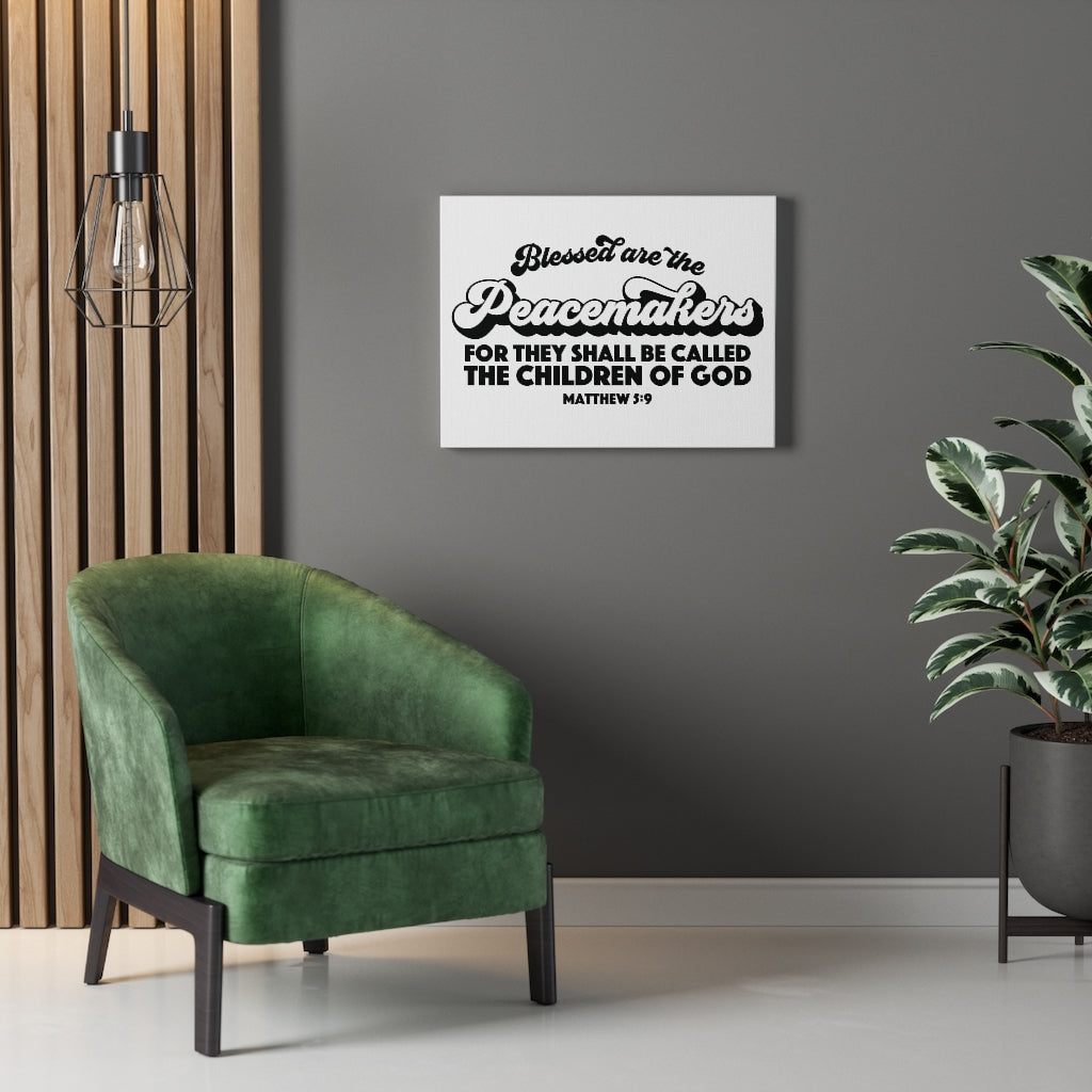 Scripture Walls Peacemakers Matthew 5:9 Bible Verse Canvas Christian Wall Art Ready to Hang Unframed-Express Your Love Gifts