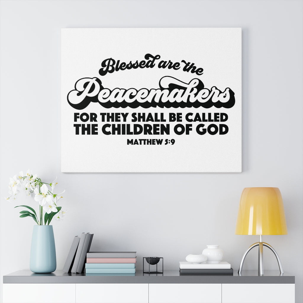 Scripture Walls Peacemakers Matthew 5:9 Bible Verse Canvas Christian Wall Art Ready to Hang Unframed-Express Your Love Gifts