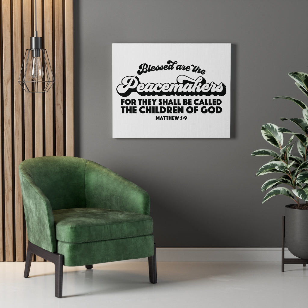 Scripture Walls Peacemakers Matthew 5:9 Bible Verse Canvas Christian Wall Art Ready to Hang Unframed-Express Your Love Gifts