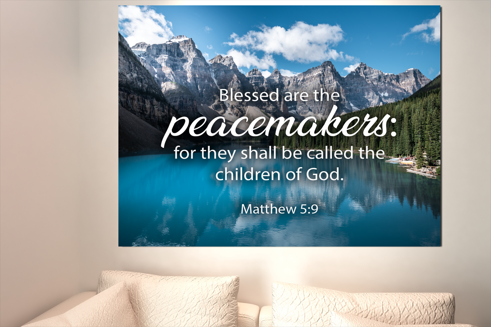 Scripture Walls Peacemakers Matthew 5:9 Christian Home Decor Bible Art Unframed-Express Your Love Gifts