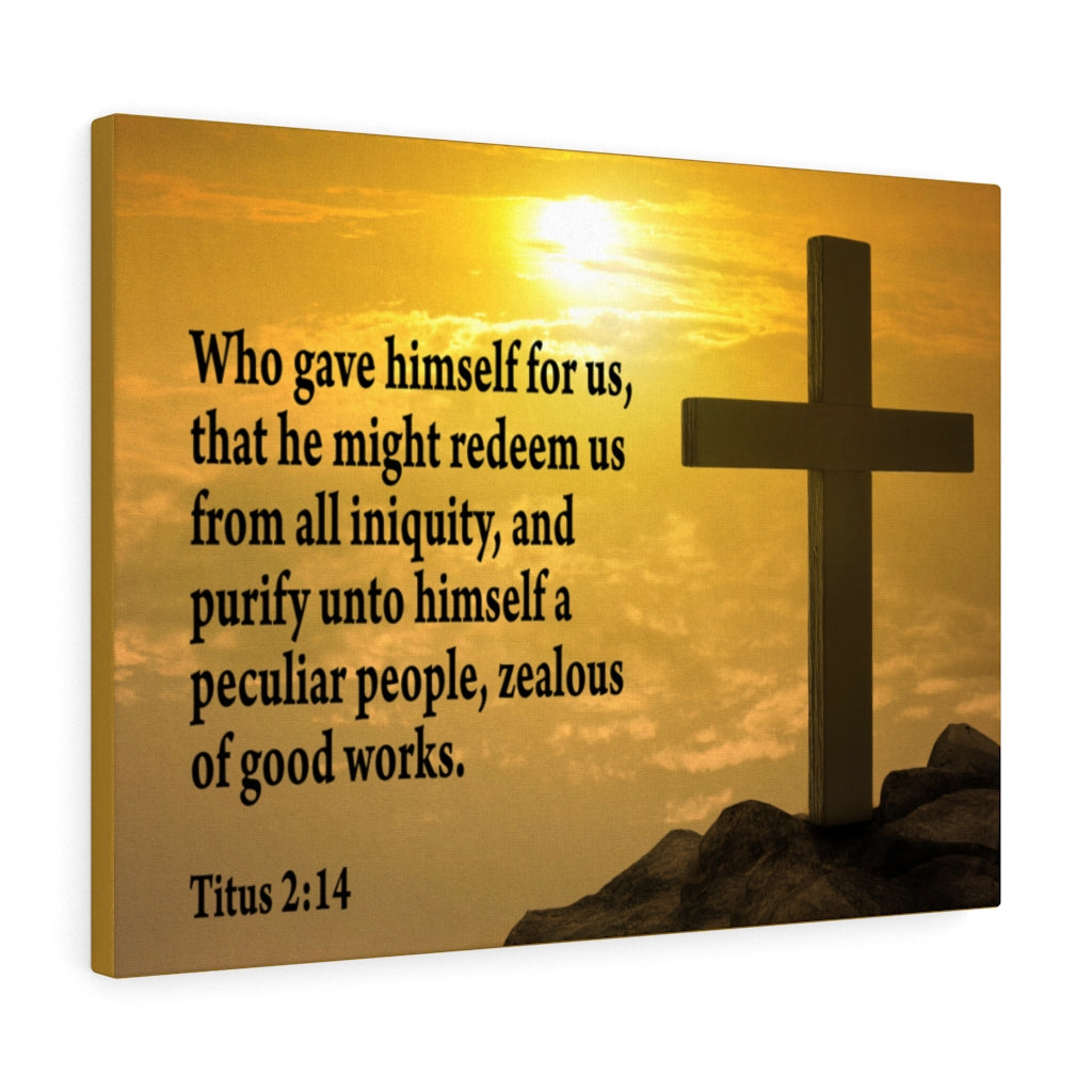 Scripture Walls Peculiar People Titus 2:14Bible Verse Canvas Christian Wall Art Ready to Hang Unframed-Express Your Love Gifts