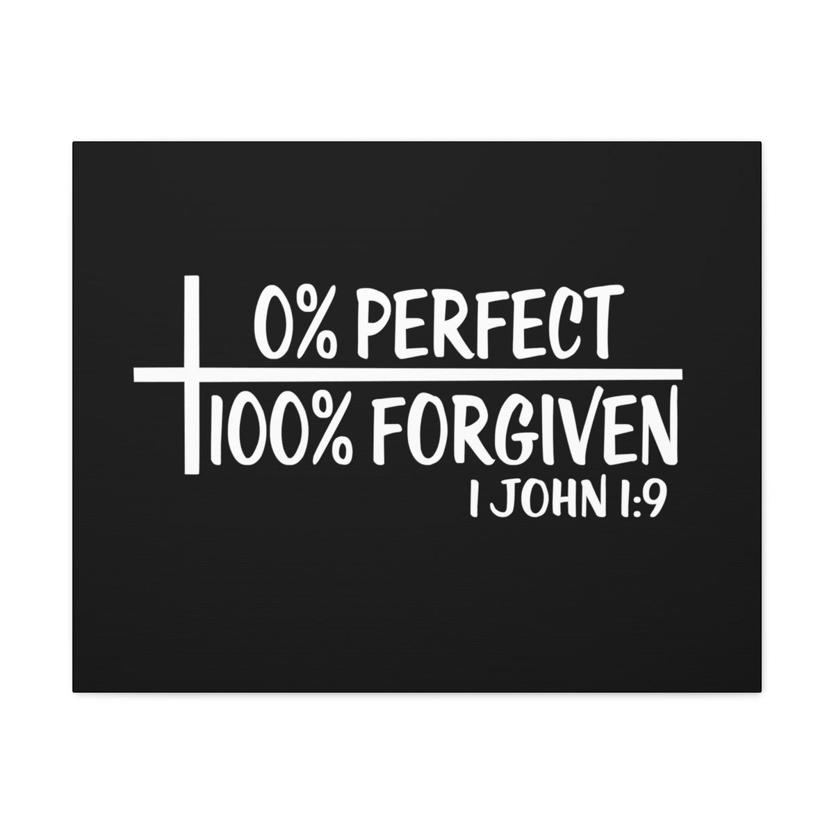 Scripture Walls Perfect Forgiven 1 John 1:9 Bible Verse Canvas Christian Wall Art Ready to Hang Unframed-Express Your Love Gifts