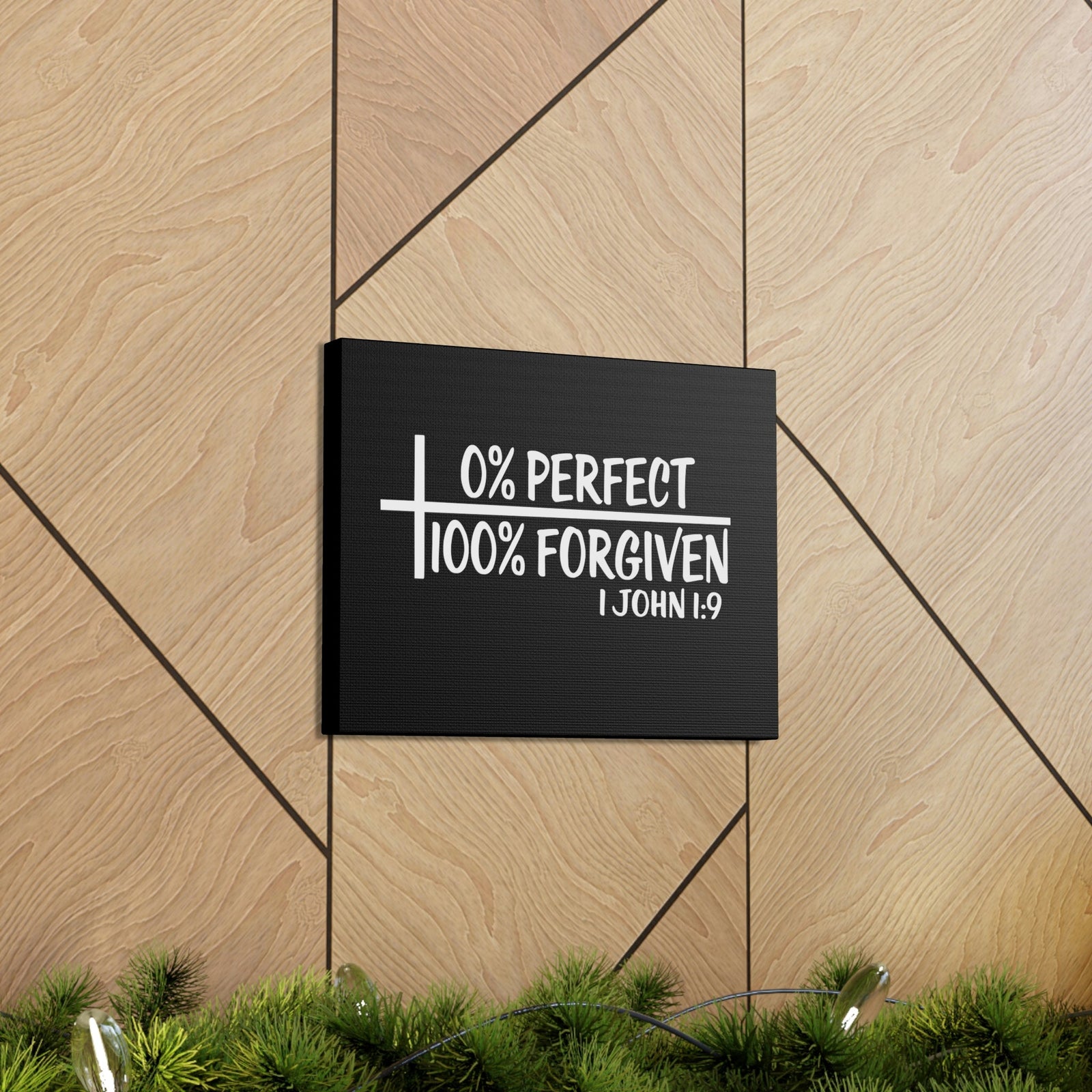 Scripture Walls Perfect Forgiven 1 John 1:9 Bible Verse Canvas Christian Wall Art Ready to Hang Unframed-Express Your Love Gifts