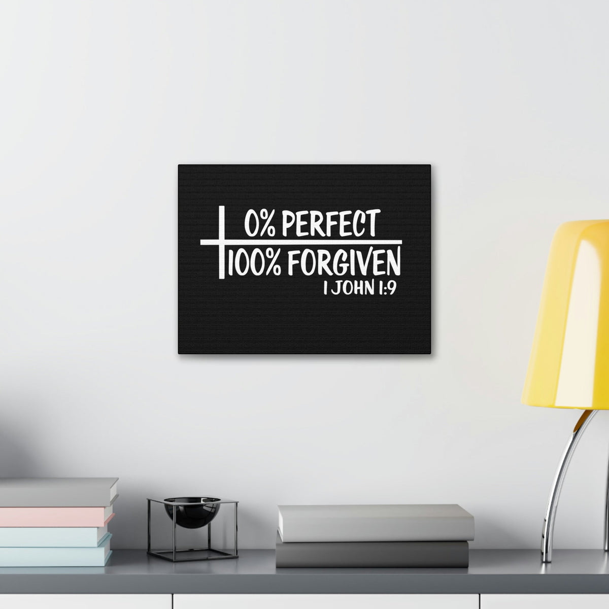 Scripture Walls Perfect Forgiven 1 John 1:9 Bible Verse Canvas Christian Wall Art Ready to Hang Unframed-Express Your Love Gifts