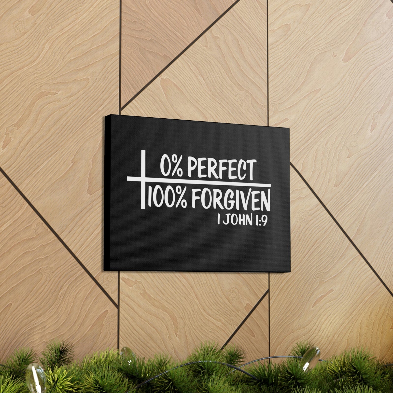 Scripture Walls Perfect Forgiven 1 John 1:9 Bible Verse Canvas Christian Wall Art Ready to Hang Unframed-Express Your Love Gifts