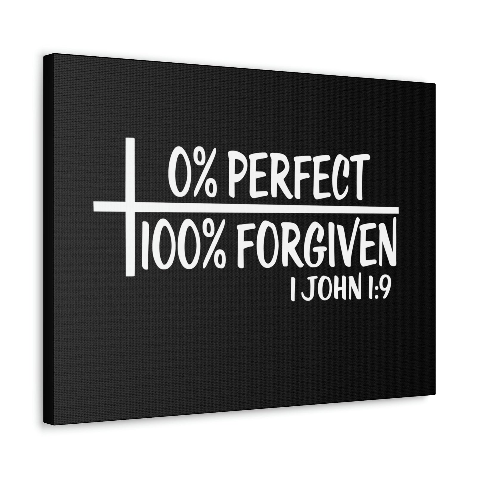 Scripture Walls Perfect Forgiven 1 John 1:9 Bible Verse Canvas Christian Wall Art Ready to Hang Unframed-Express Your Love Gifts