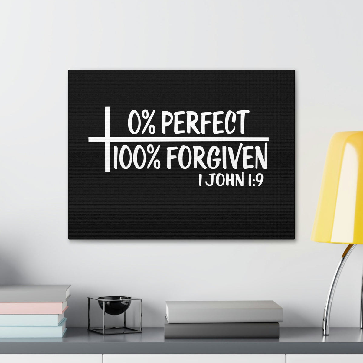 Scripture Walls Perfect Forgiven 1 John 1:9 Bible Verse Canvas Christian Wall Art Ready to Hang Unframed-Express Your Love Gifts