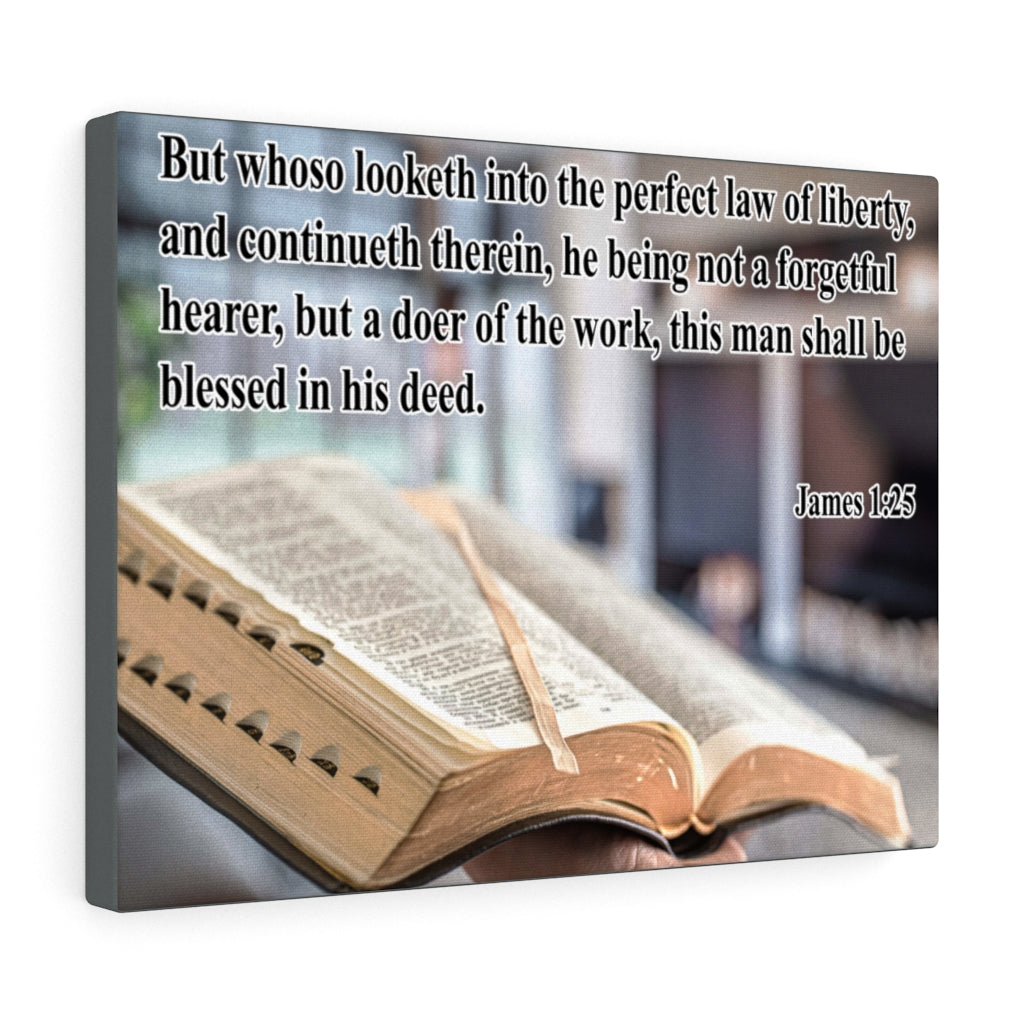 Scripture Walls Perfect Law of Liberty James 1:25 Bible Verse Canvas Christian Wall Art Ready to Hang Unframed-Express Your Love Gifts