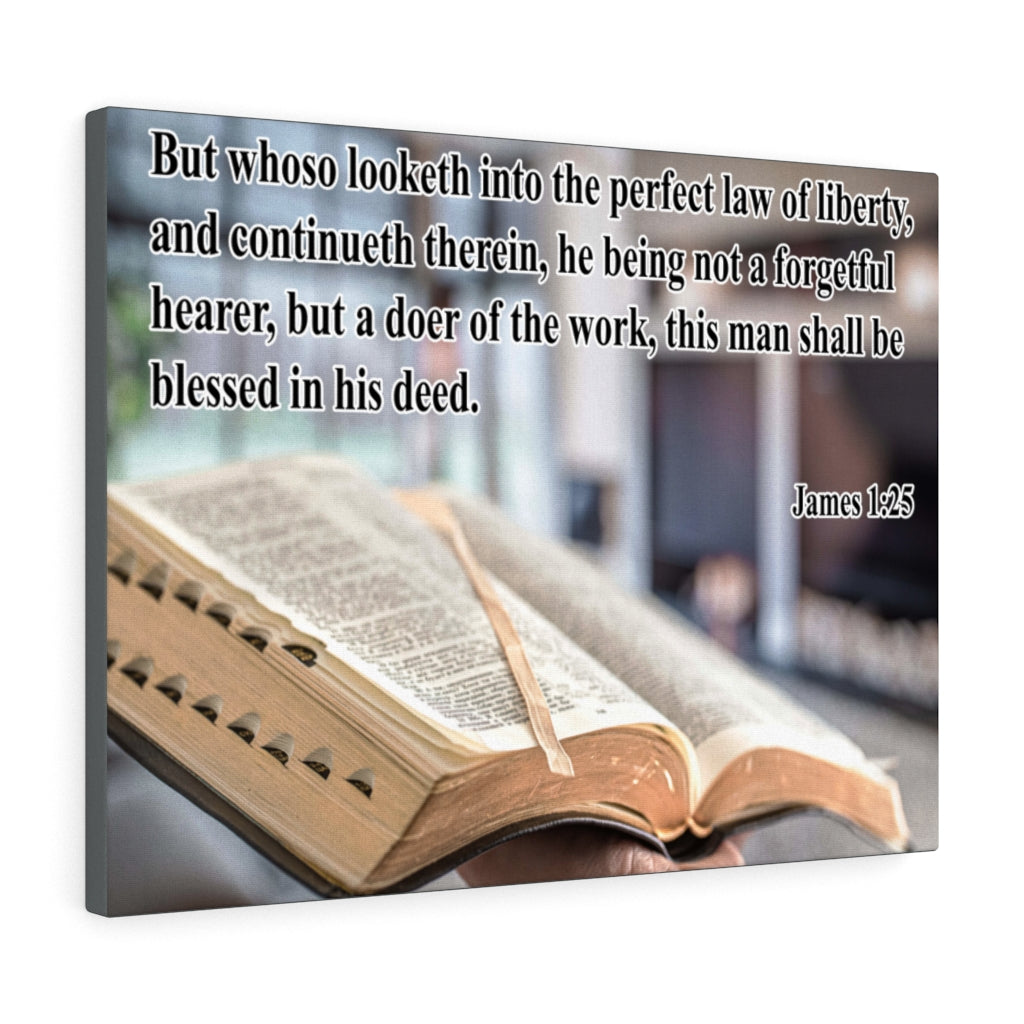 Scripture Walls Perfect Law of Liberty James 1:25 Bible Verse Canvas Christian Wall Art Ready to Hang Unframed-Express Your Love Gifts