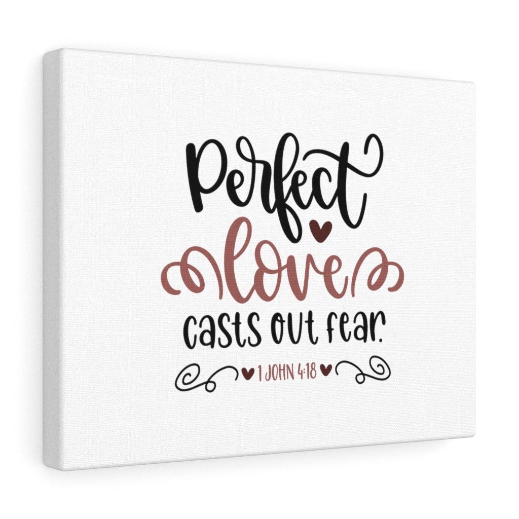 Scripture Walls Perfect Love 1 John 4:18 Bible Verse Canvas Christian Wall Art Ready to Hang Unframed-Express Your Love Gifts