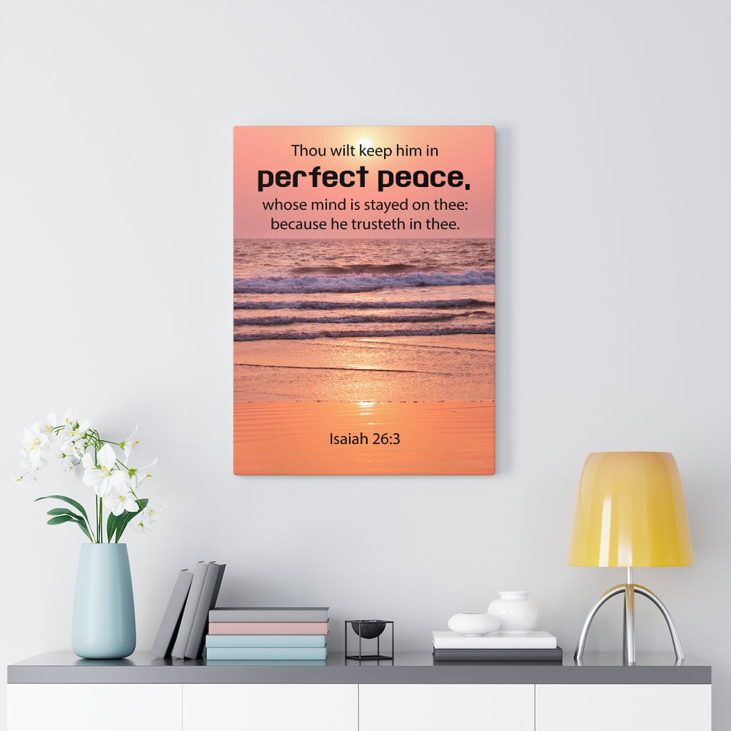 Scripture Walls Perfect Peace Isaiah 26:3 Christian Home Decor Bible Art Unframed-Express Your Love Gifts