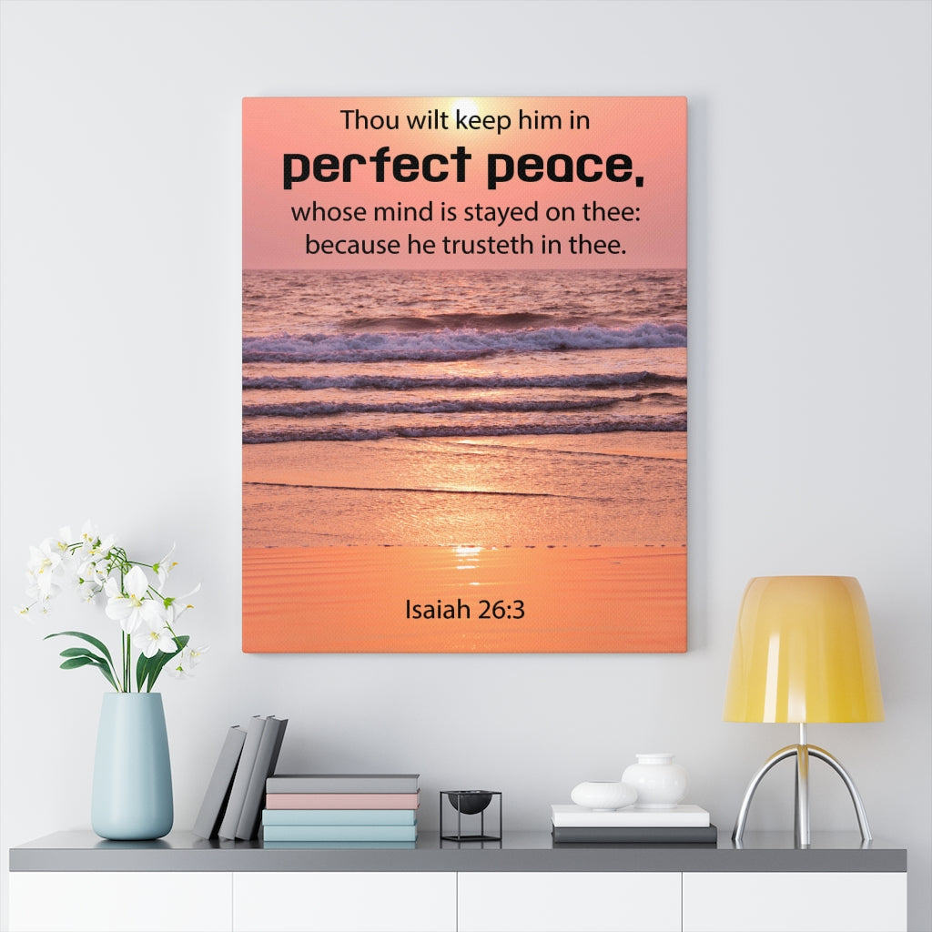 Scripture Walls Perfect Peace Isaiah 26:3 Christian Home Decor Bible Art Unframed-Express Your Love Gifts