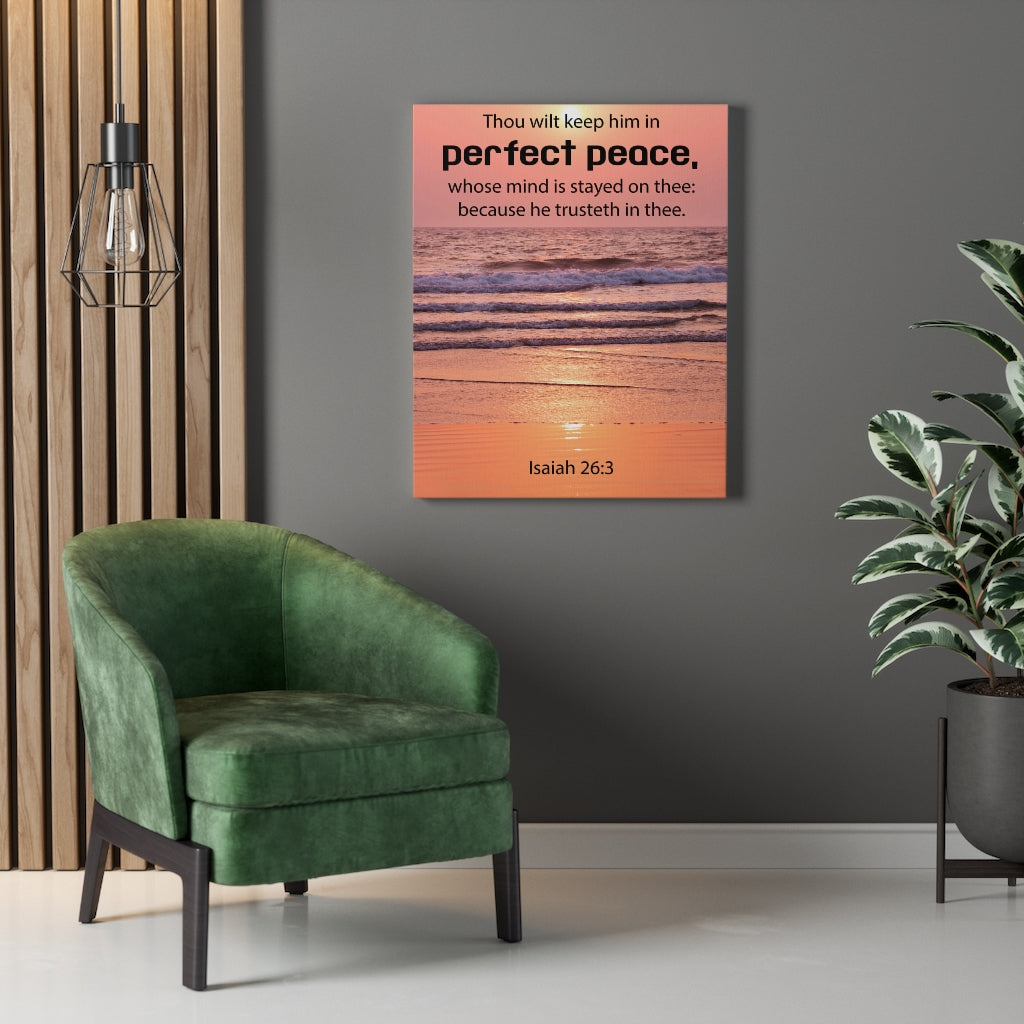 Scripture Walls Perfect Peace Isaiah 26:3 Christian Home Decor Bible Art Unframed-Express Your Love Gifts