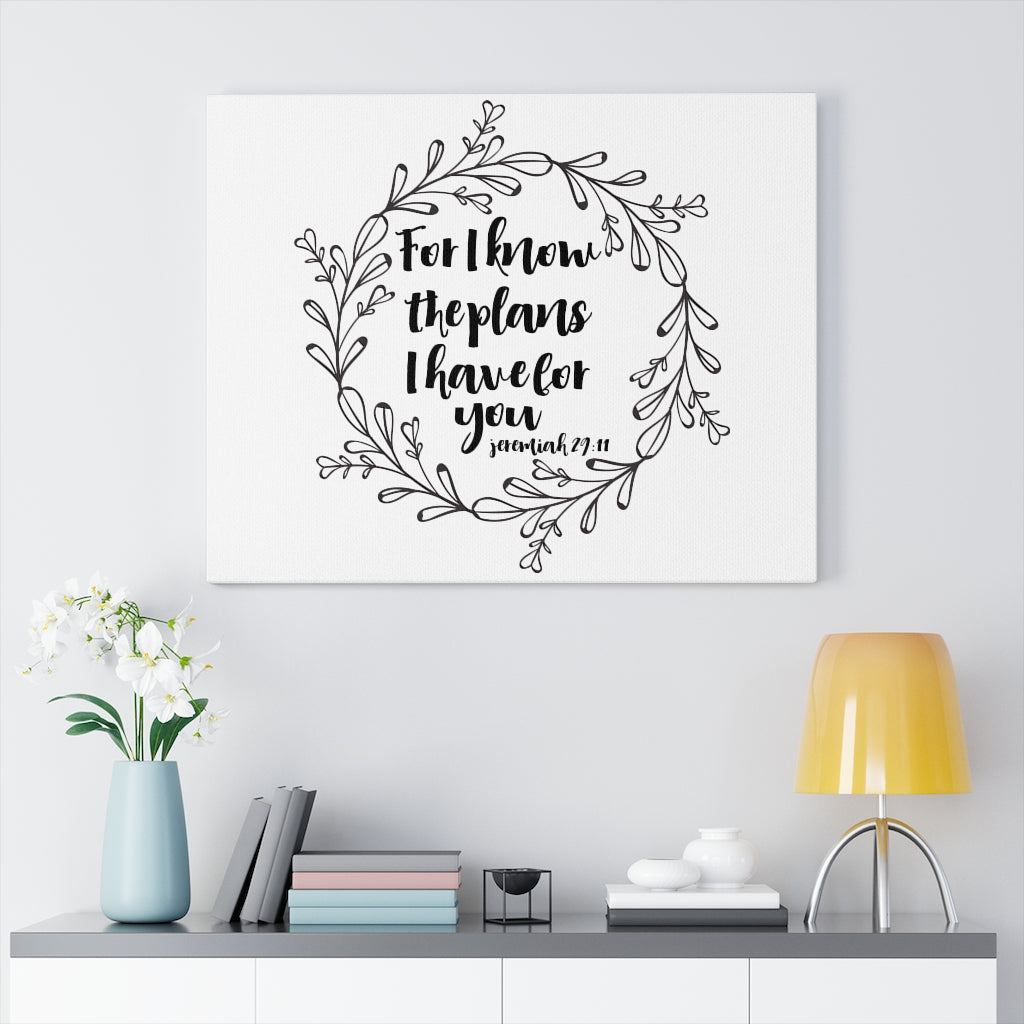 Scripture Walls Plans I Have For You Jeremiah 29:11 Bible Verse Canvas Christian Wall Art Ready to Hang Unframed-Express Your Love Gifts