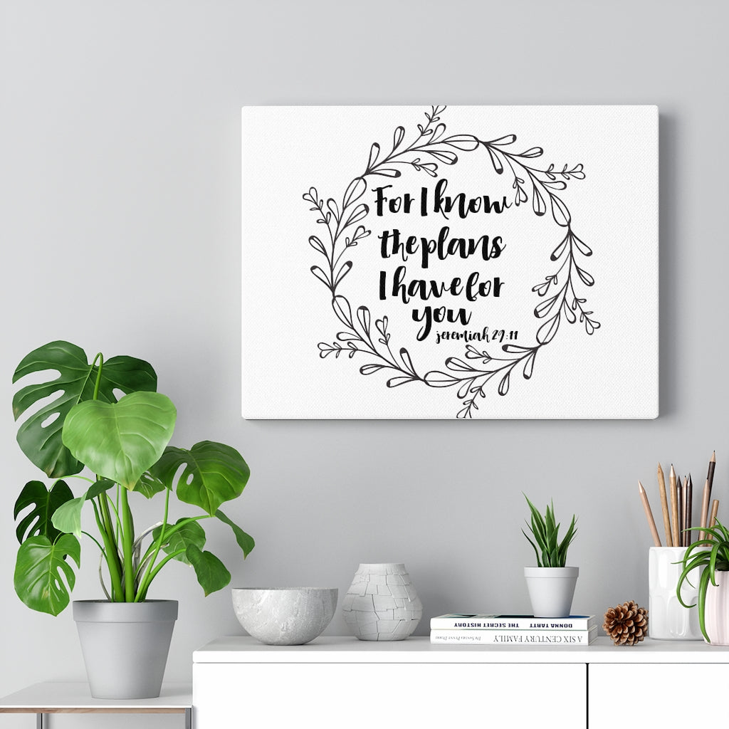 Scripture Walls Plans I Have For You Jeremiah 29:11 Bible Verse Canvas Christian Wall Art Ready to Hang Unframed-Express Your Love Gifts