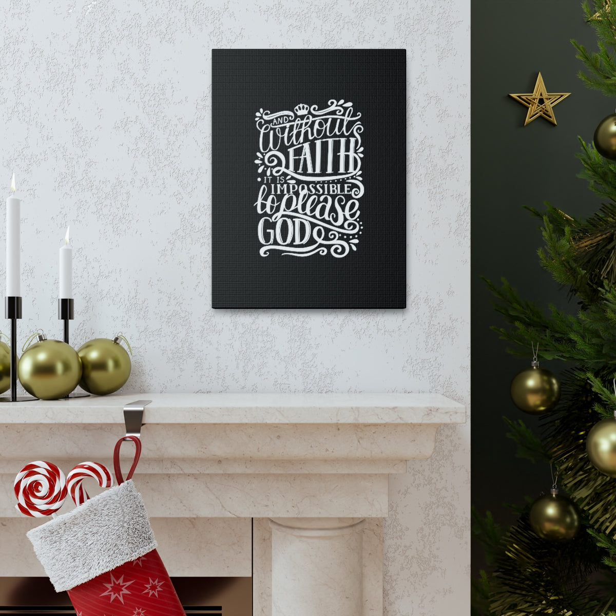 Scripture Walls Please God Hebrews 11:6 Christian Wall Art Bible Verse Print Ready to Hang Unframed-Express Your Love Gifts