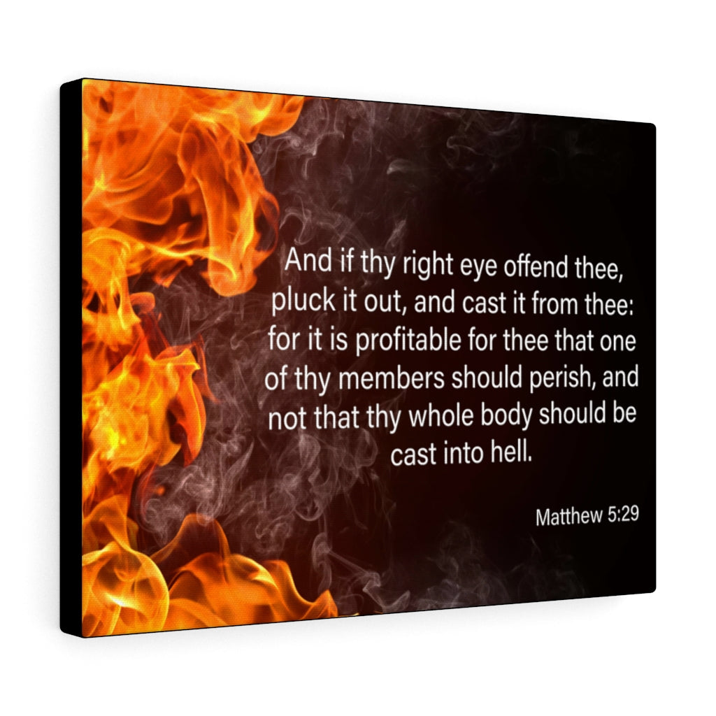 Scripture Walls Pluck the Right Eye Matthew 5:29 Bible Verse Canvas Christian Wall Art Ready to Hang Unframed-Express Your Love Gifts