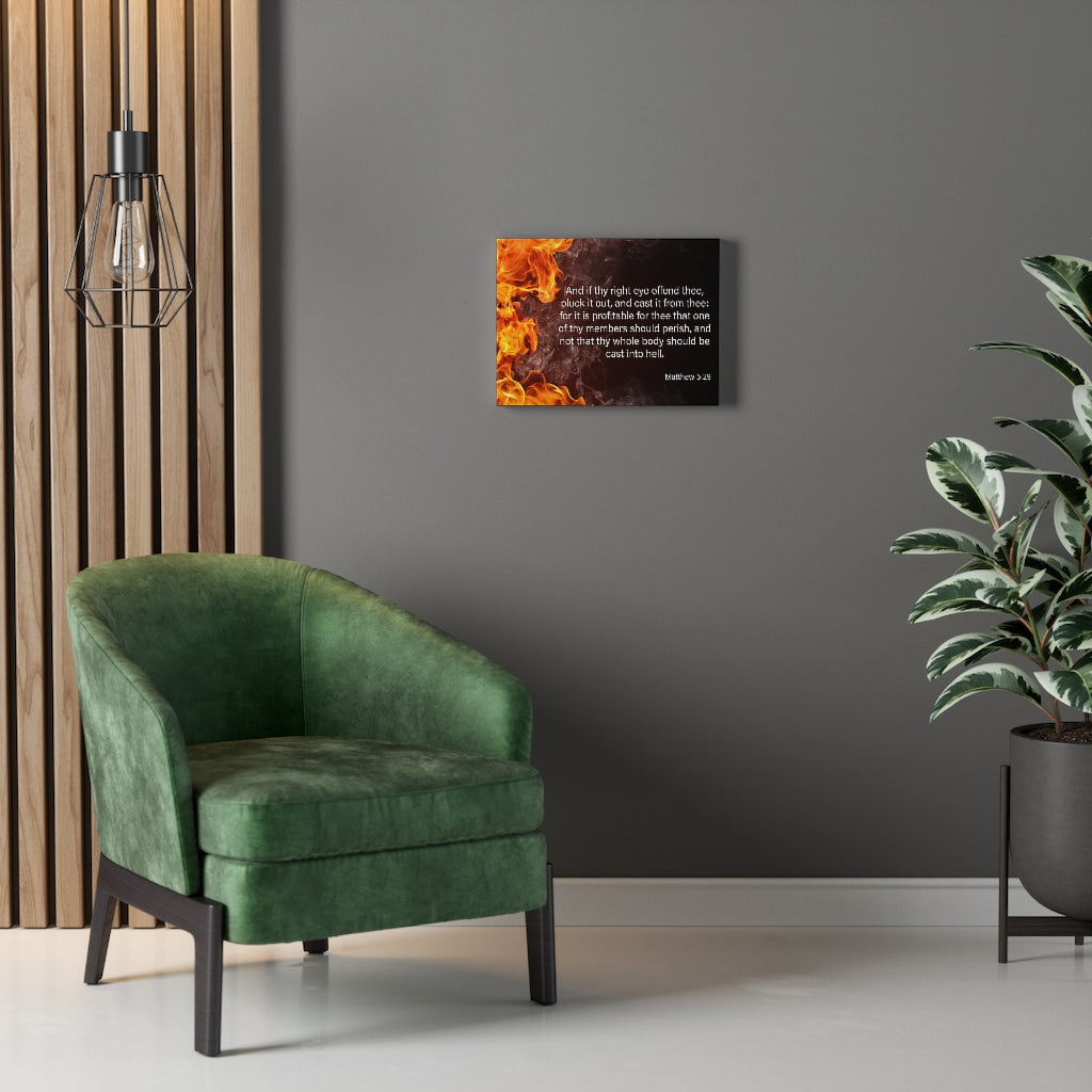 Scripture Walls Pluck the Right Eye Matthew 5:29 Bible Verse Canvas Christian Wall Art Ready to Hang Unframed-Express Your Love Gifts