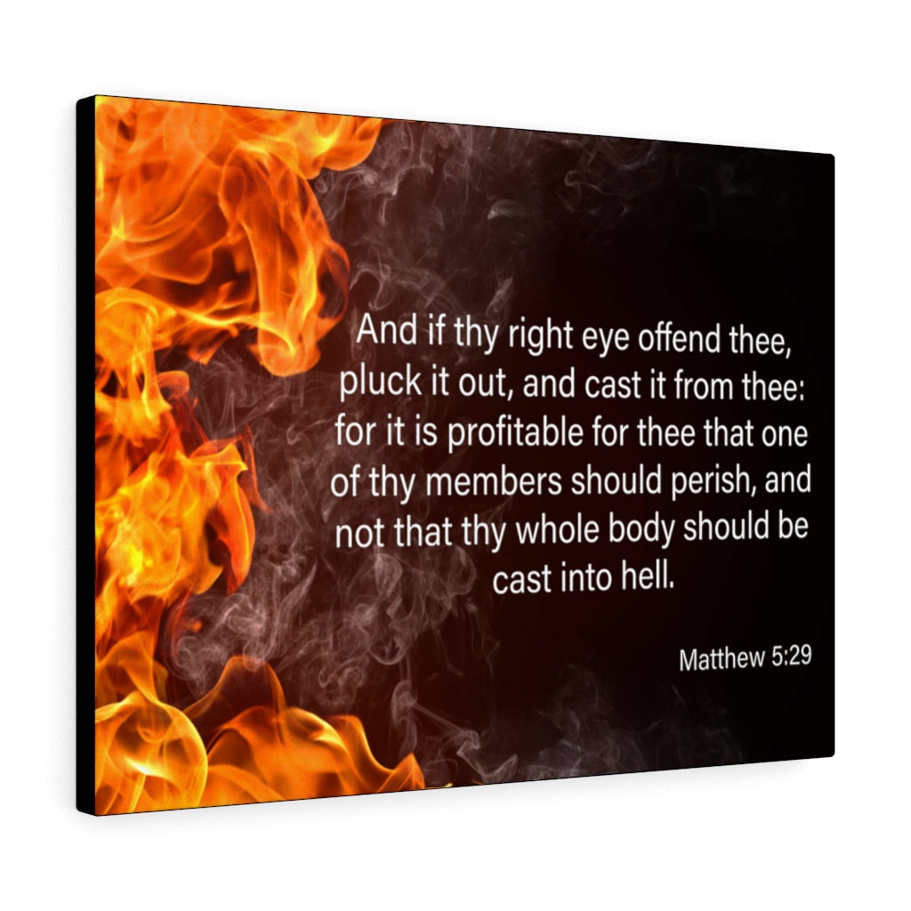 Scripture Walls Pluck the Right Eye Matthew 5:29 Bible Verse Canvas Christian Wall Art Ready to Hang Unframed-Express Your Love Gifts