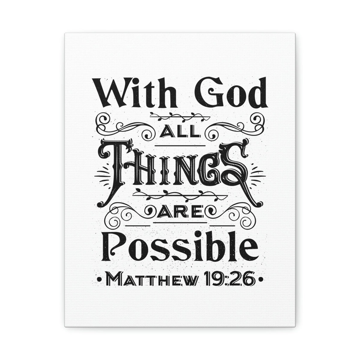 Scripture Walls Possible Matthew 19:26 Christian Wall Art Bible Verse Print Ready to Hang Unframed-Express Your Love Gifts