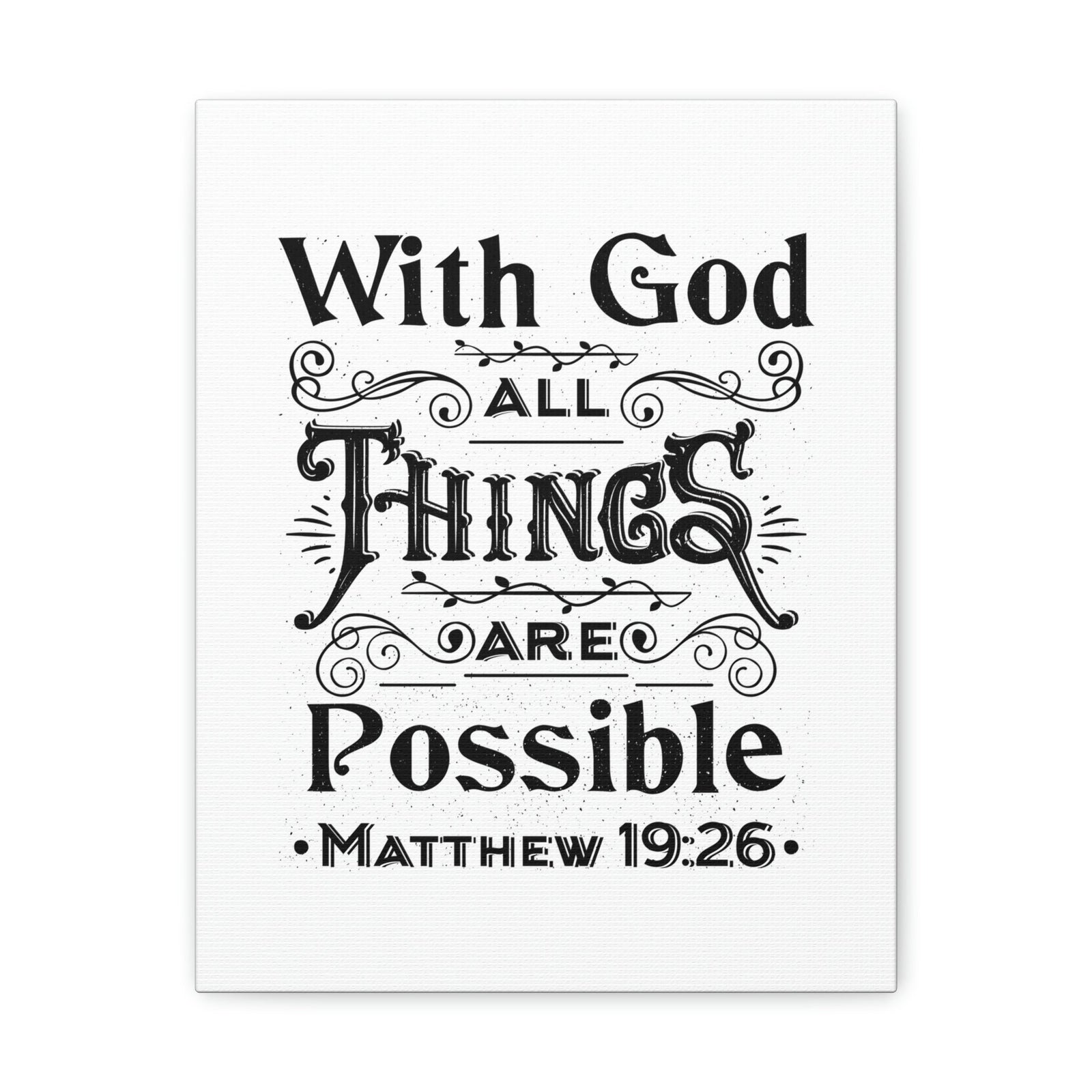 Scripture Walls Possible Matthew 19:26 Christian Wall Art Bible Verse Print Ready to Hang Unframed-Express Your Love Gifts