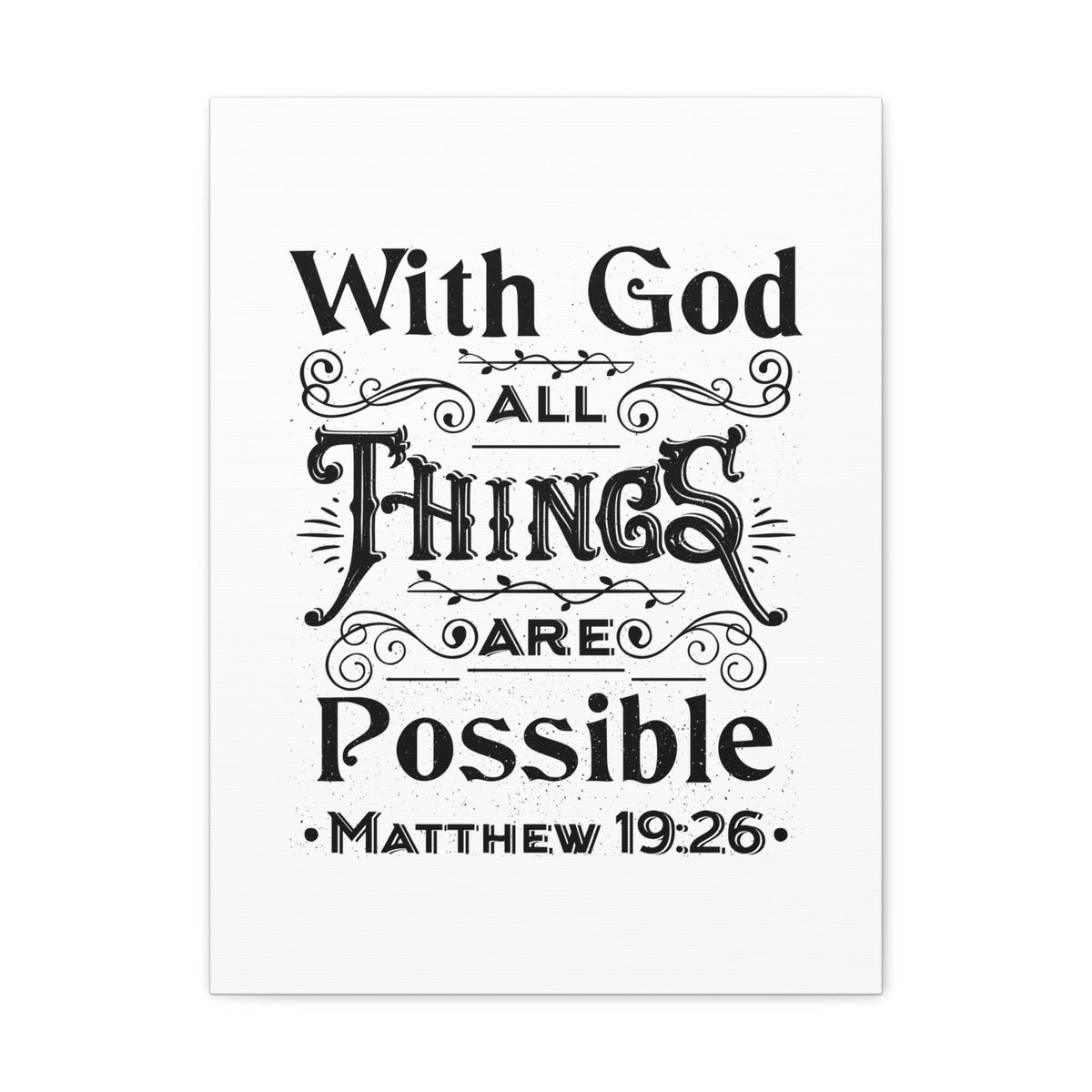 Scripture Walls Possible Matthew 19:26 Christian Wall Art Bible Verse Print Ready to Hang Unframed-Express Your Love Gifts