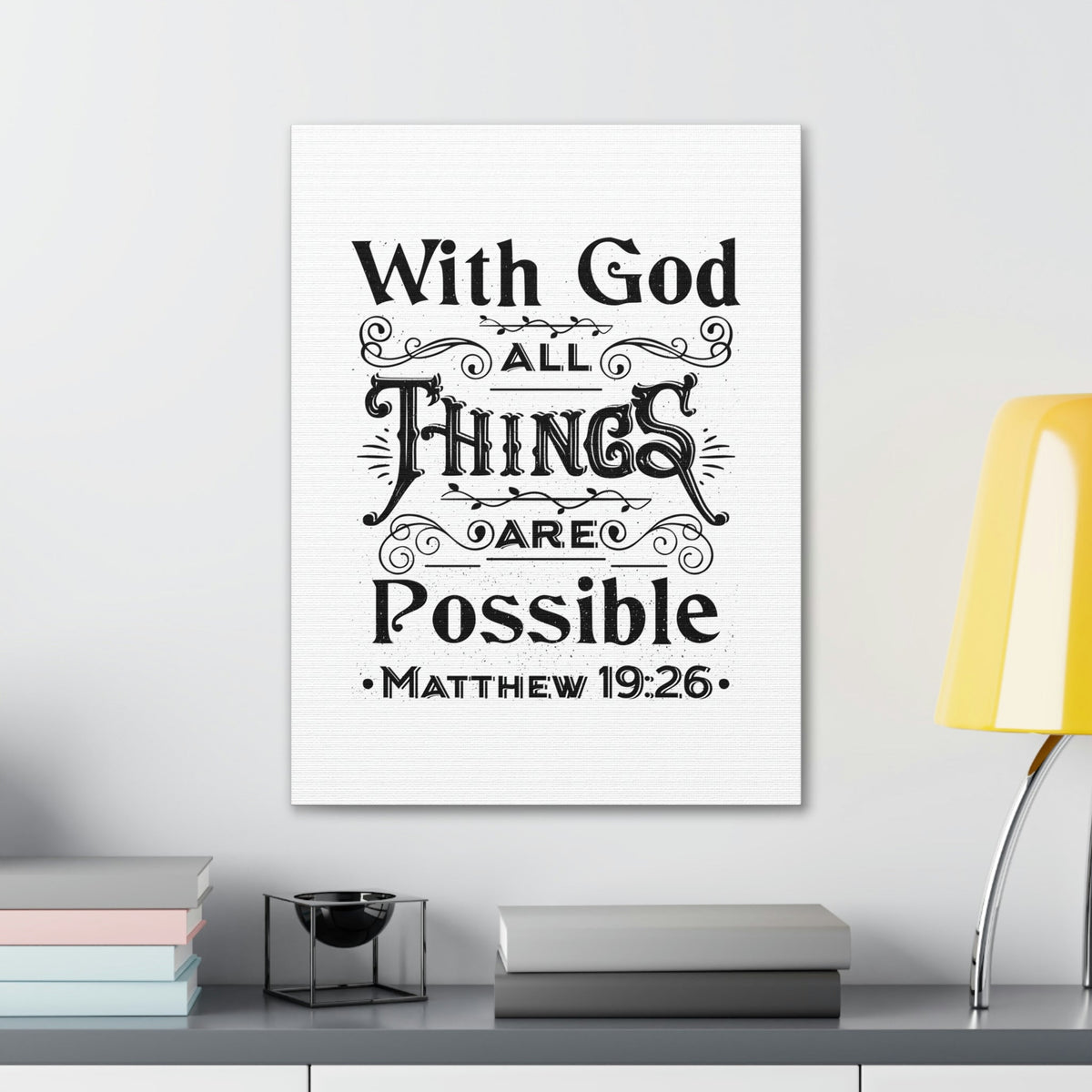 Scripture Walls Possible Matthew 19:26 Christian Wall Art Bible Verse Print Ready to Hang Unframed-Express Your Love Gifts