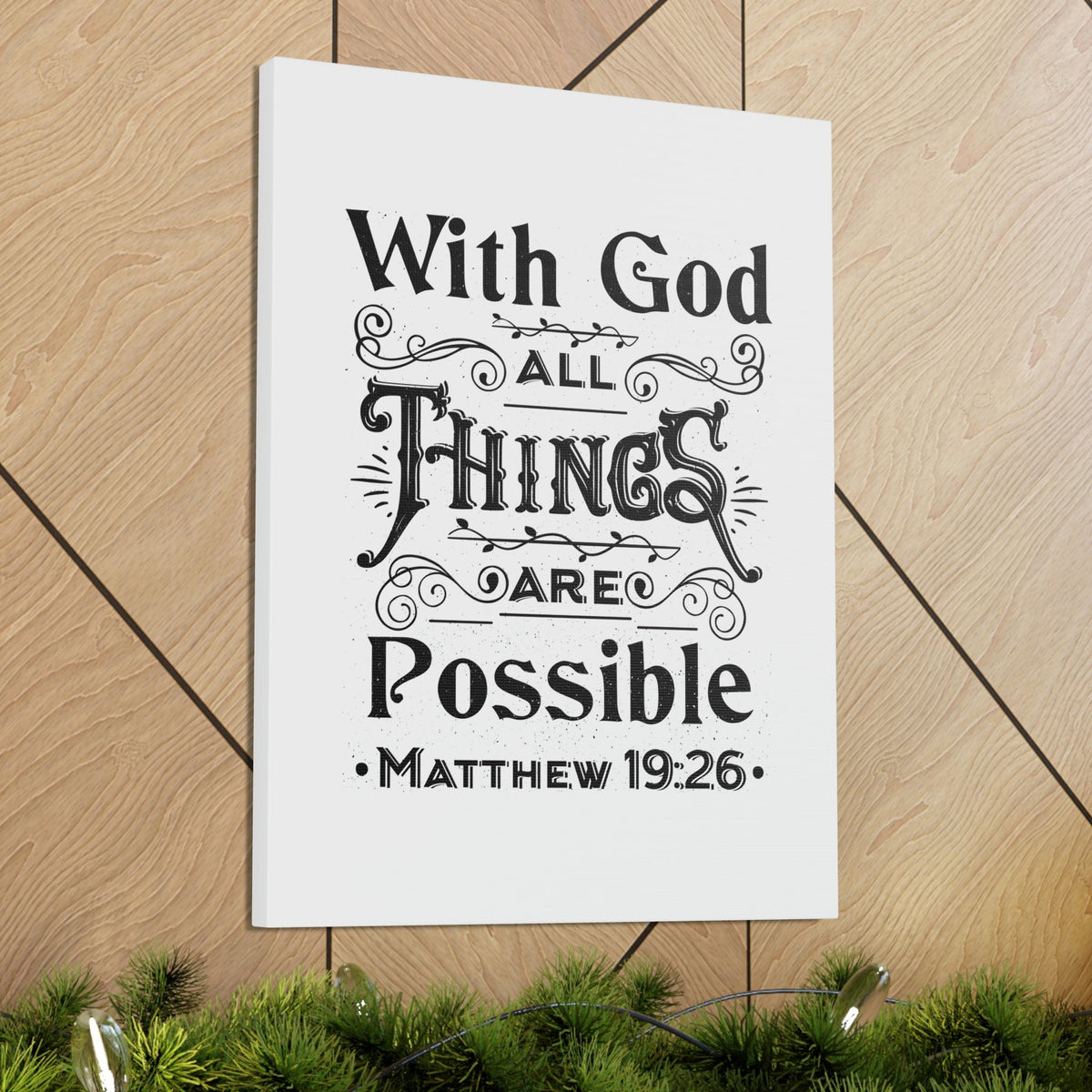 Scripture Walls Possible Matthew 19:26 Christian Wall Art Bible Verse Print Ready to Hang Unframed-Express Your Love Gifts