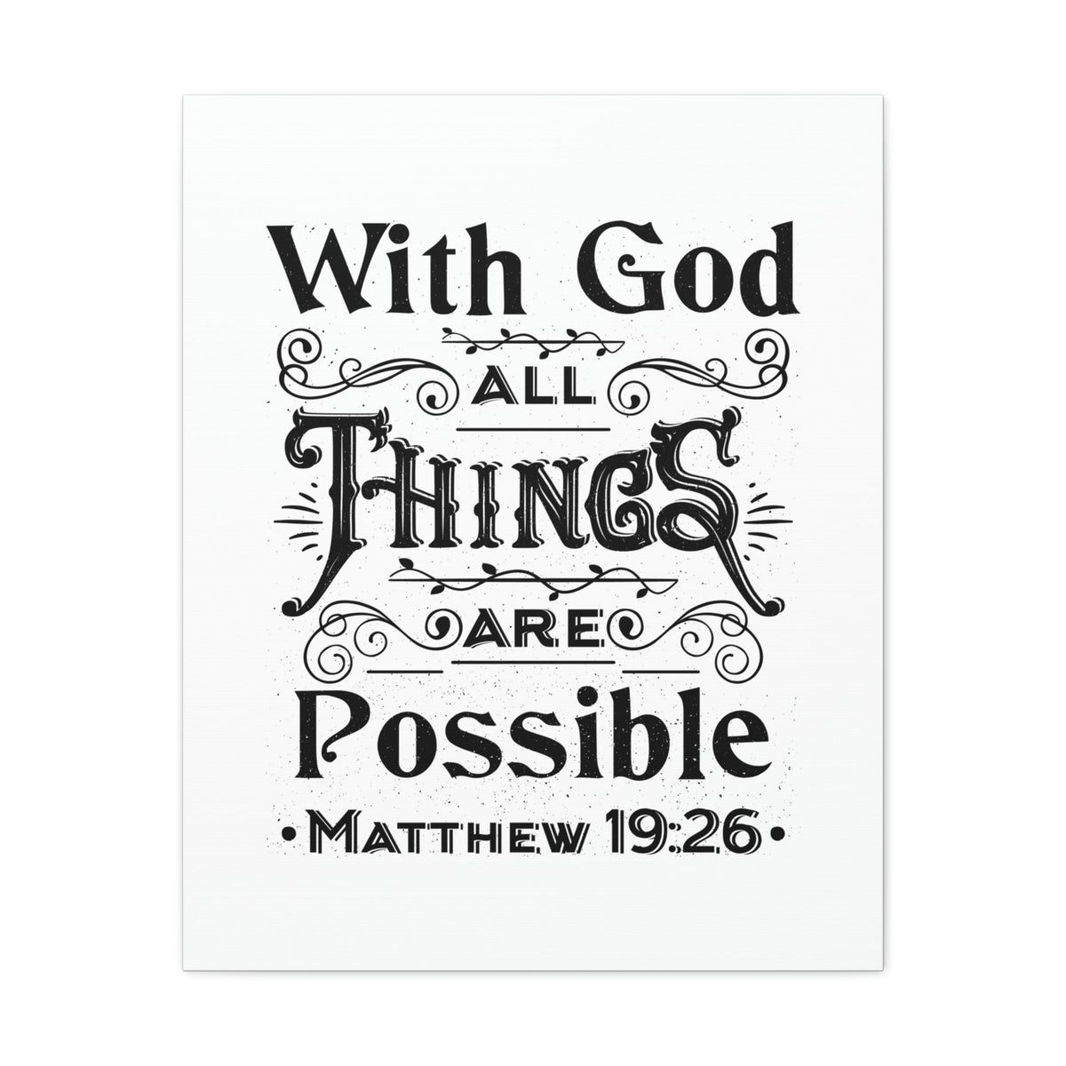 Scripture Walls Possible Matthew 19:26 Christian Wall Art Bible Verse Print Ready to Hang Unframed-Express Your Love Gifts