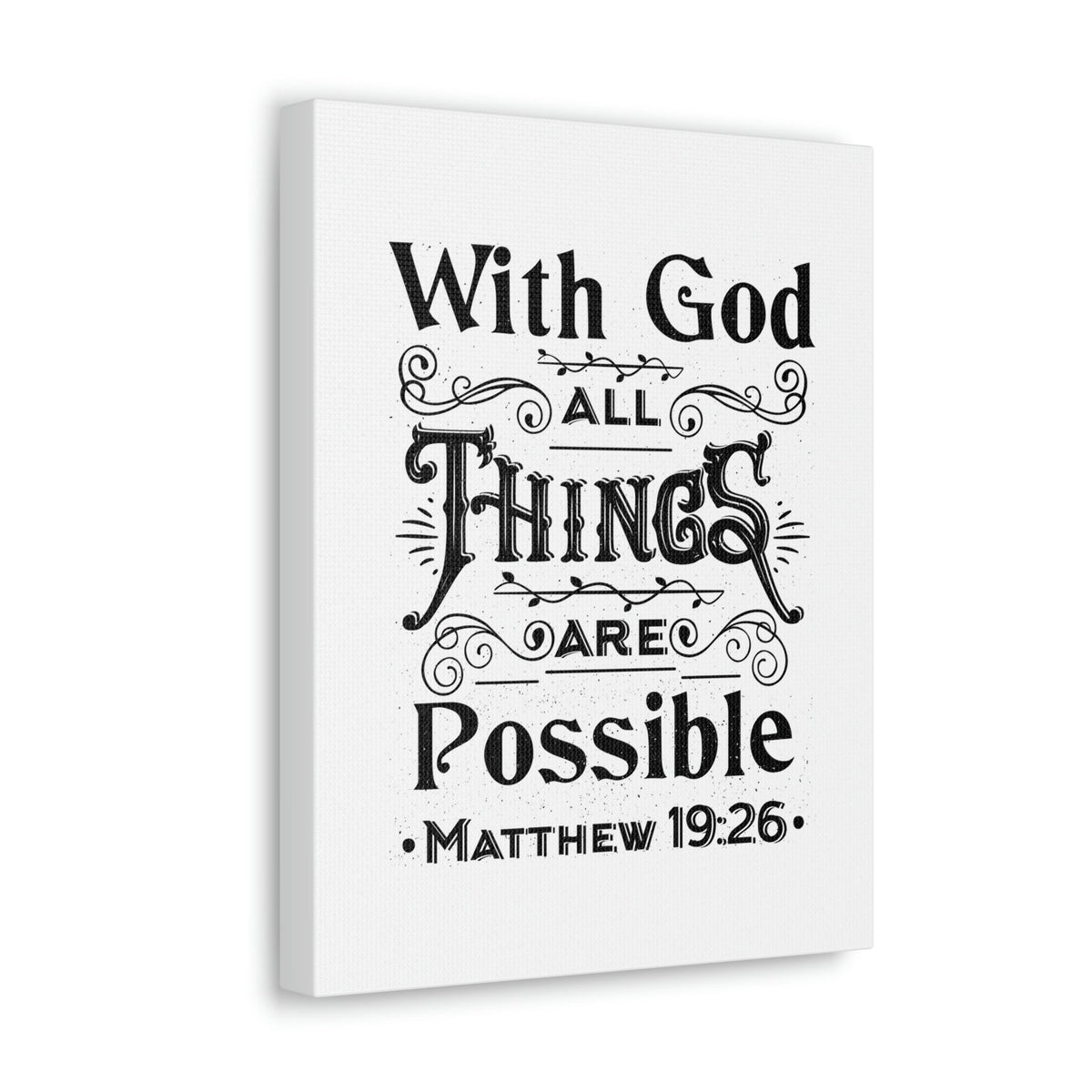 Scripture Walls Possible Matthew 19:26 Christian Wall Art Bible Verse Print Ready to Hang Unframed-Express Your Love Gifts
