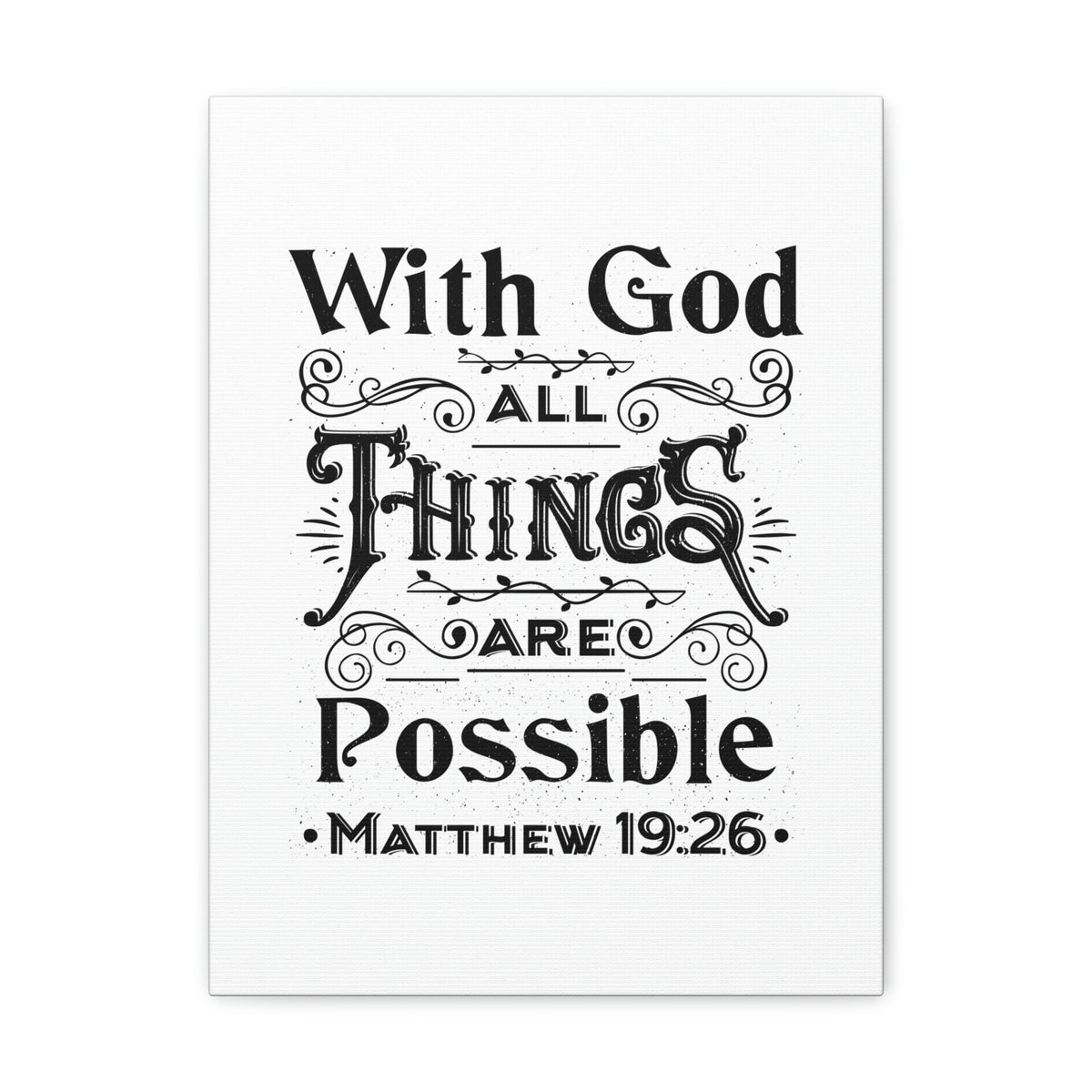 Scripture Walls Possible Matthew 19:26 Christian Wall Art Bible Verse Print Ready to Hang Unframed-Express Your Love Gifts