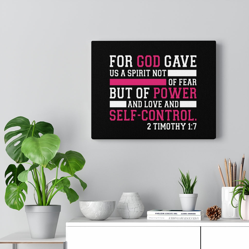 Scripture Walls Power And Love And Self Control 2 Timothy 1:7 Bible Verse Canvas Christian Wall Art Ready to Hang Unframed-Express Your Love Gifts