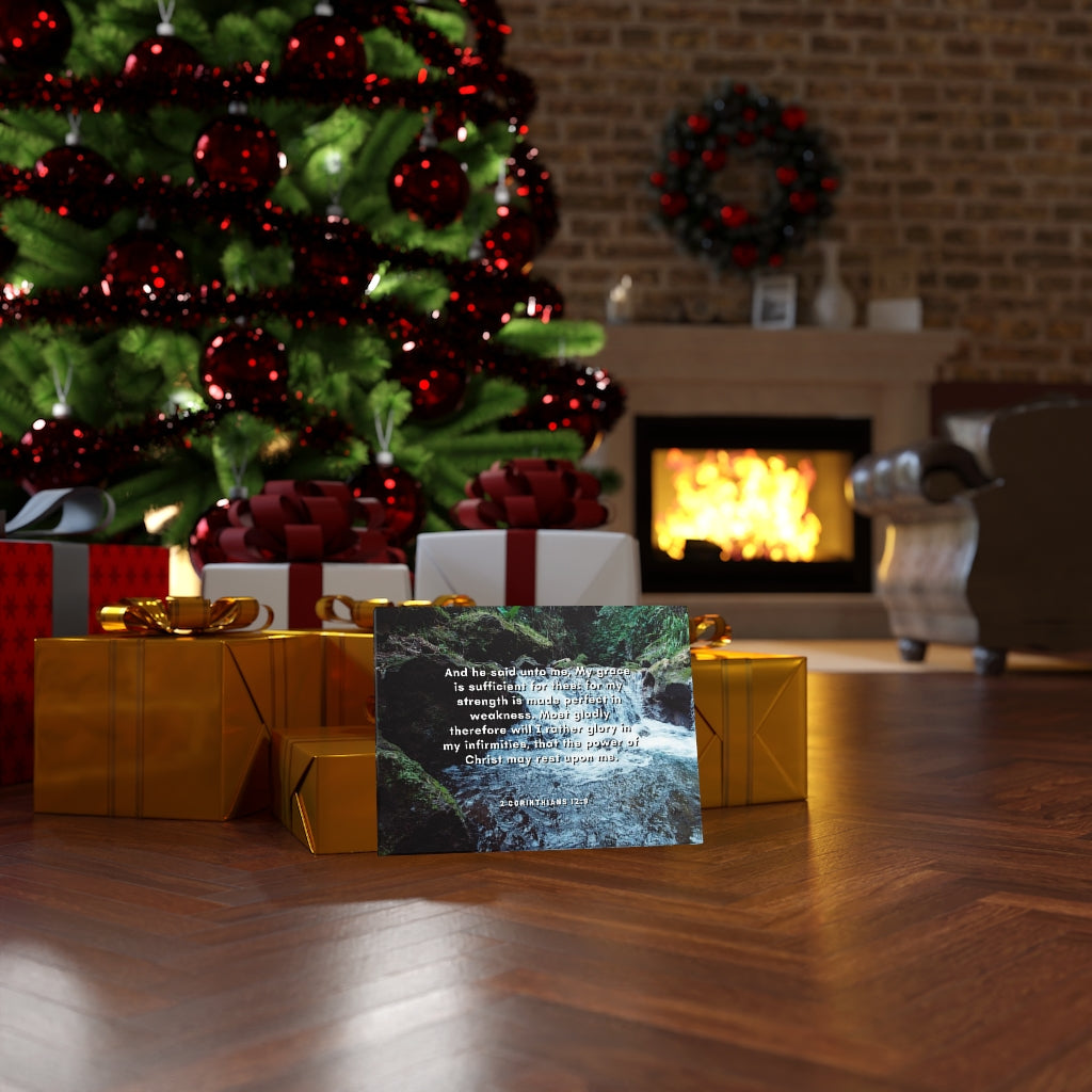 Scripture Walls Power Of Christ 2 Corinthians 12:9 Bible Verse Canvas Christian Wall Art Ready to Hang Unframed-Express Your Love Gifts