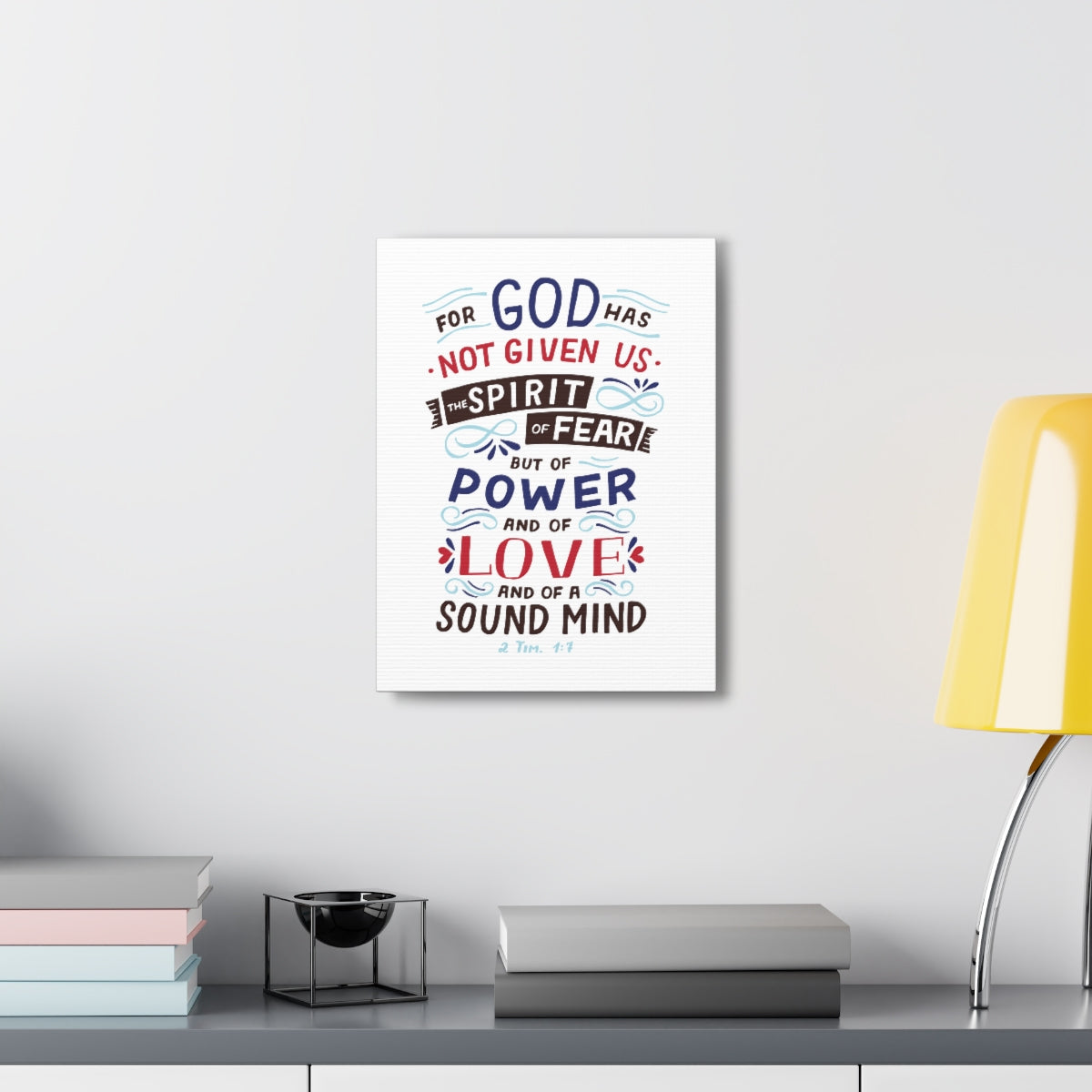 Scripture Walls Power Of Love 2 timothy 1:7 Christian Wall Art Bible Verse Print Ready to Hang Unframed-Express Your Love Gifts